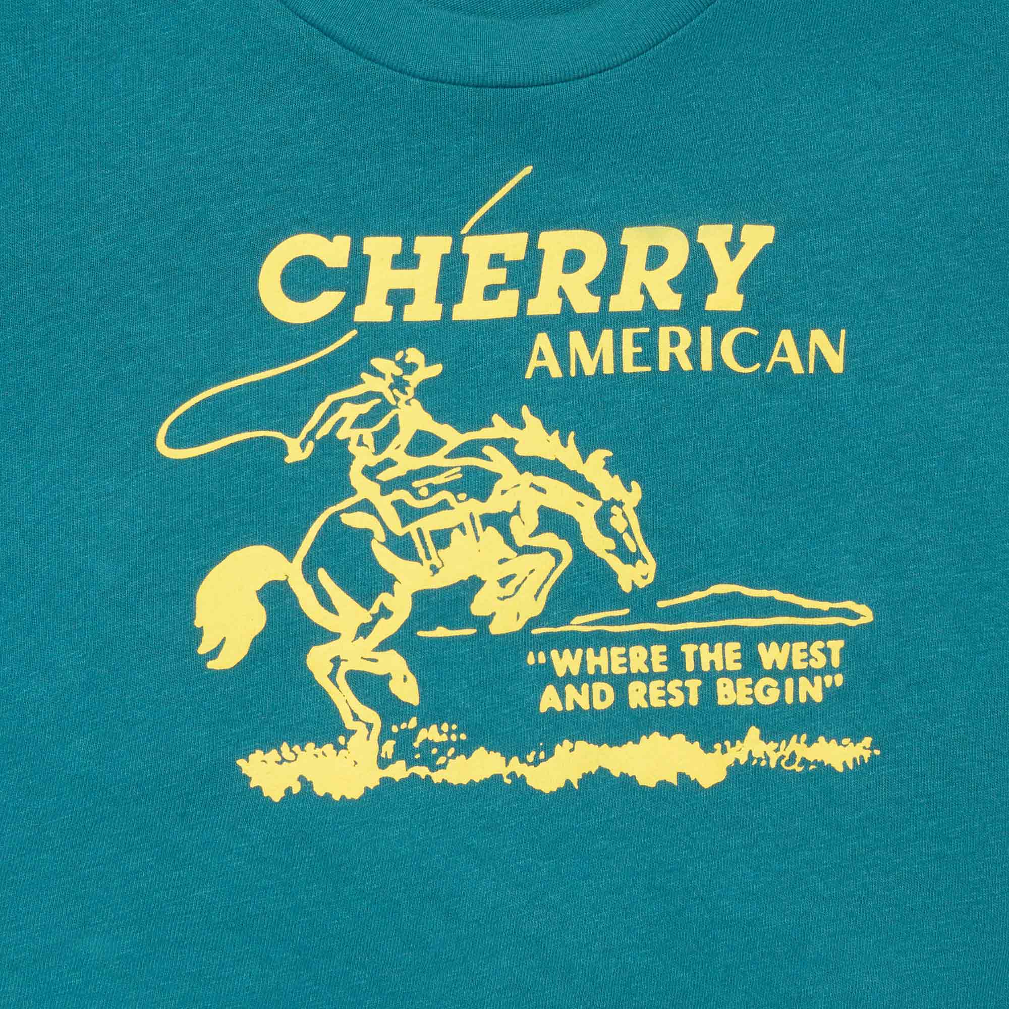 Women's Cowgirl Fitted Baby Tee (Emerald)