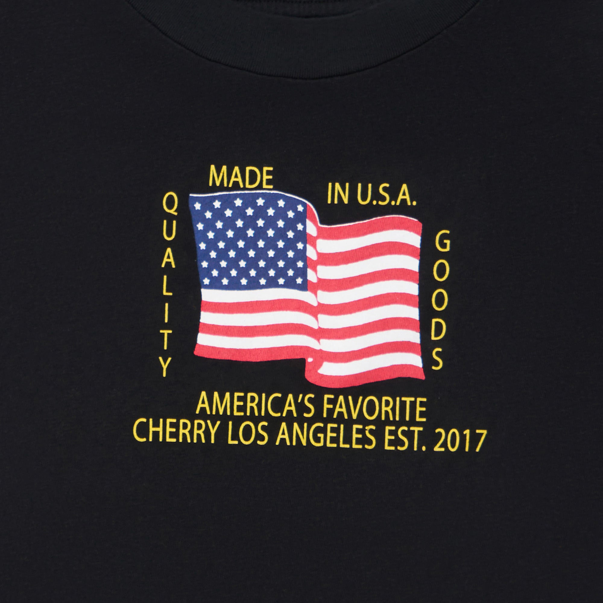 Women's Quality Goods Boxy Baby Tee (Vintage Black)