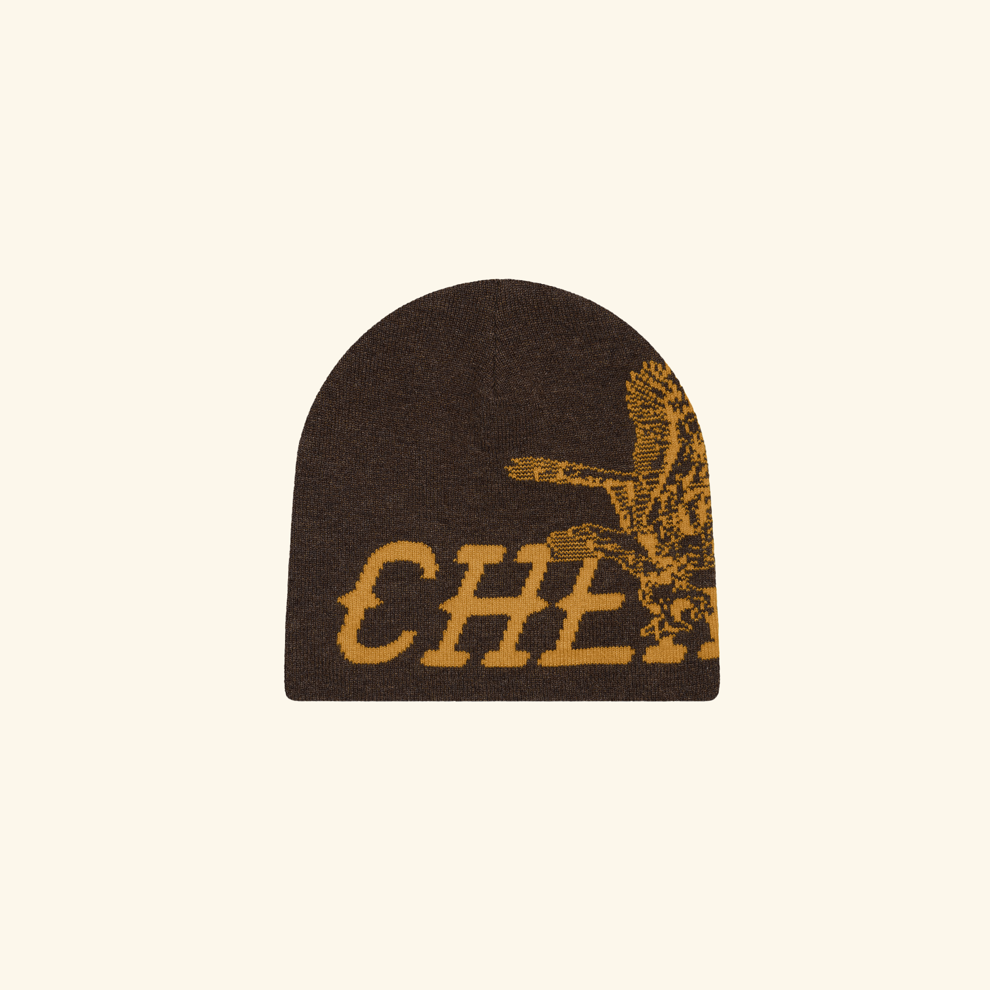 Flying Cherry Skull Cap (Brown)