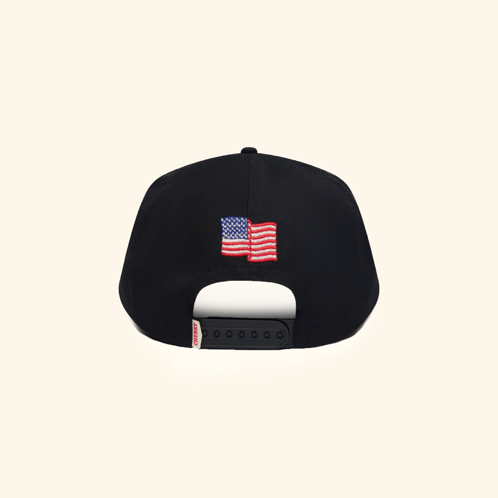 Cherry American 5 Panel Hat (Black)