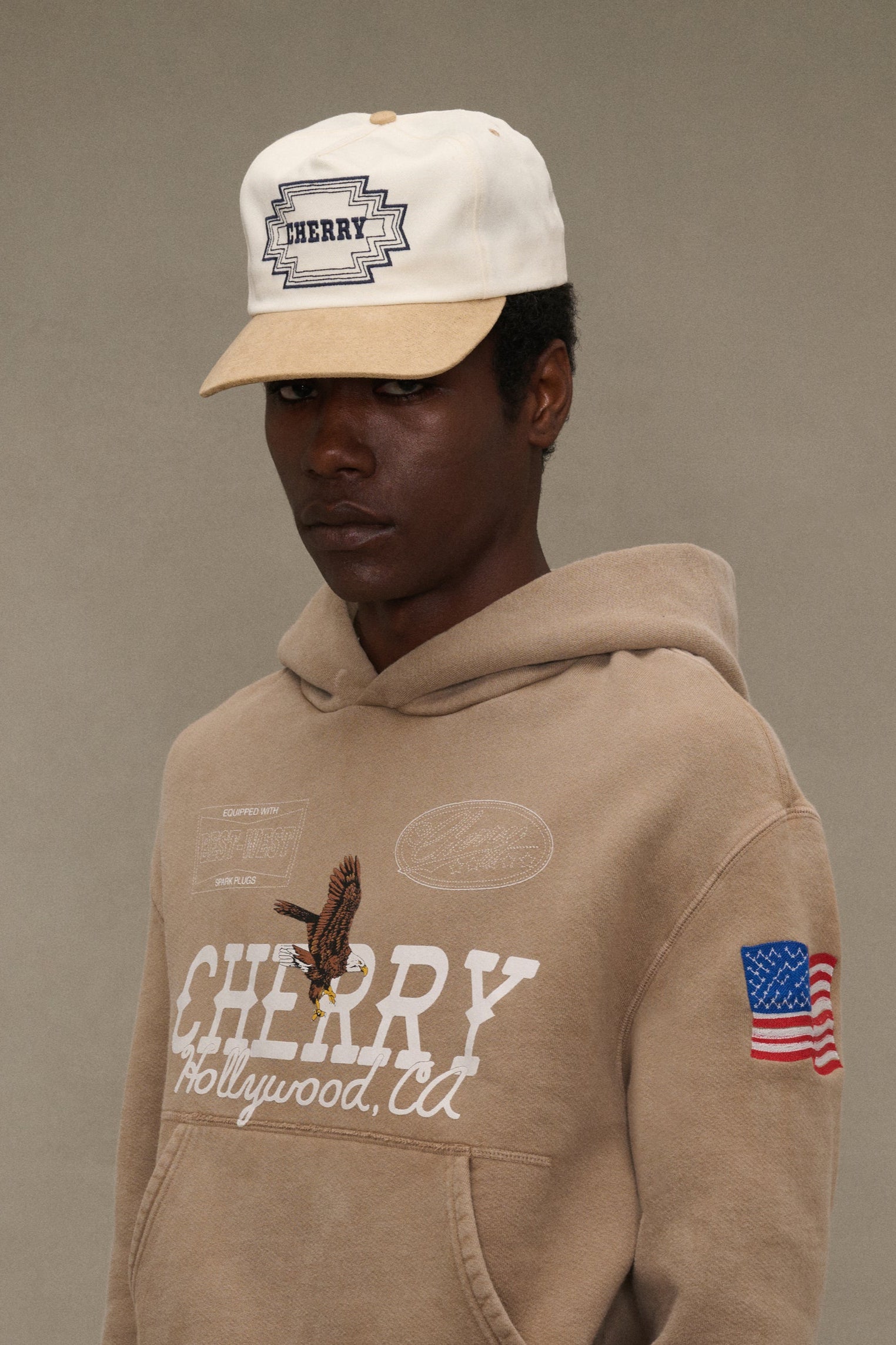 Navajo 5 Panel Hat (White)