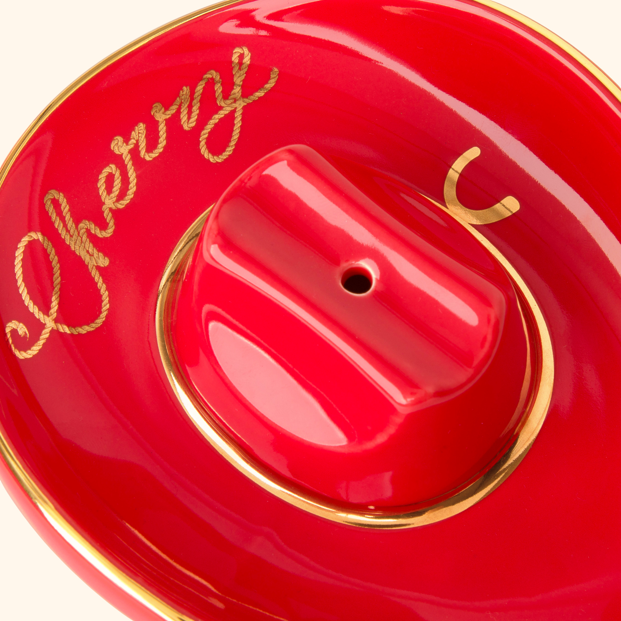 Cowboy Hat Ashtray (Red/Gold)