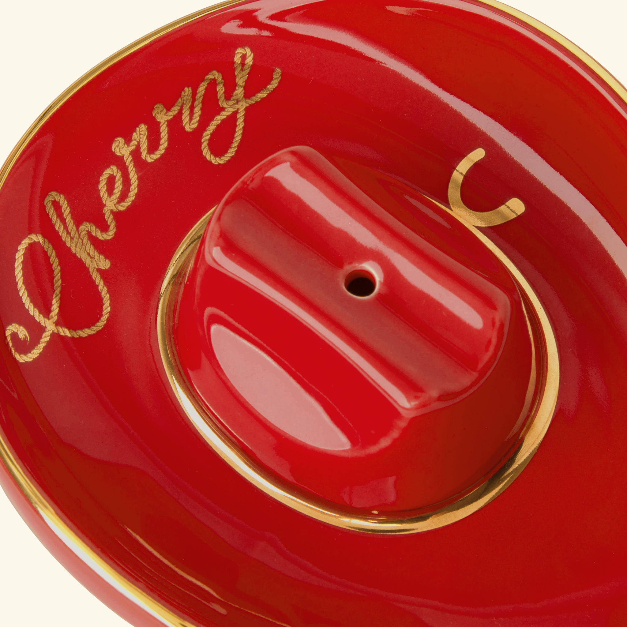 Cowboy Hat Ashtray (Red/Gold)