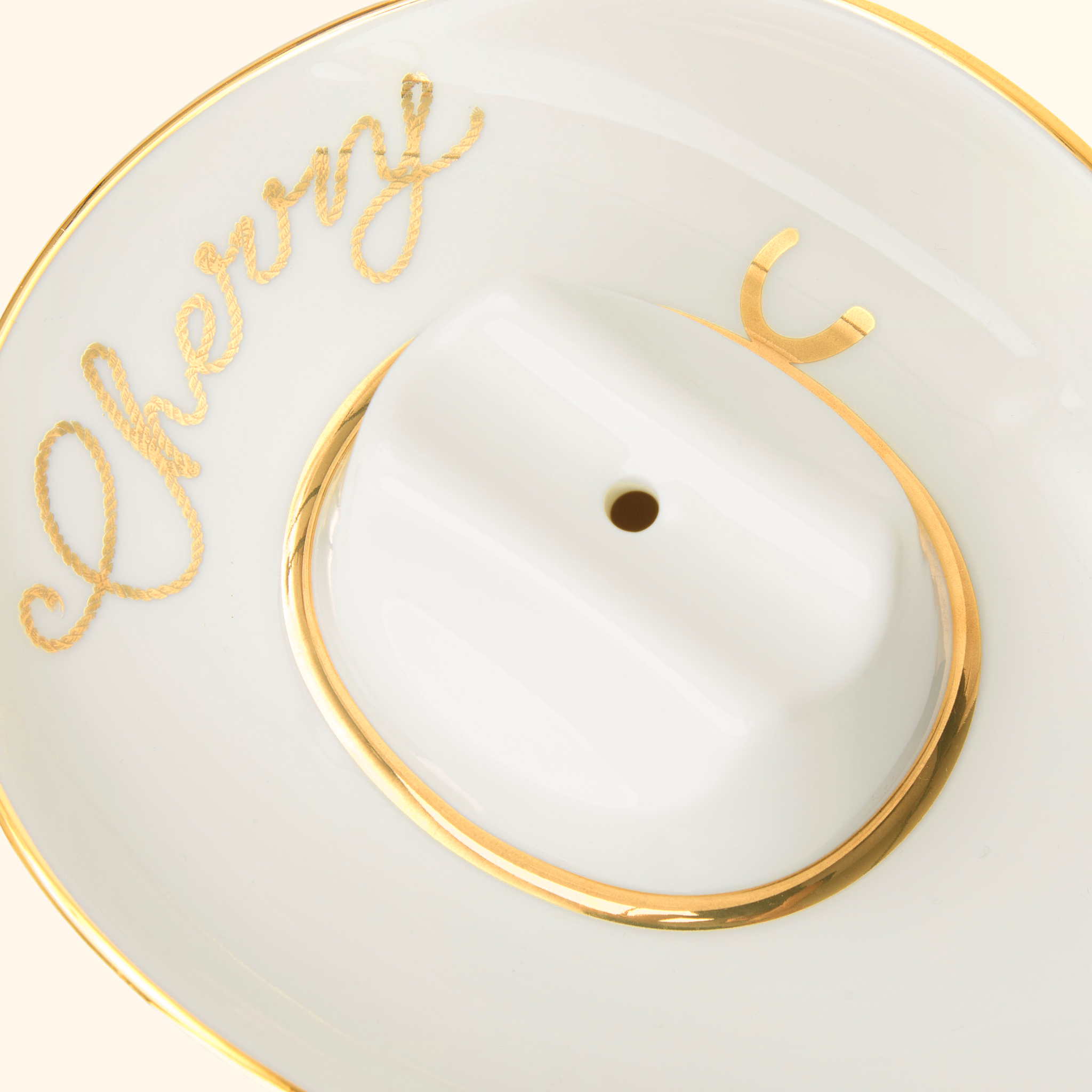 Cowboy Hat Ashtray (Off-White/Gold)
