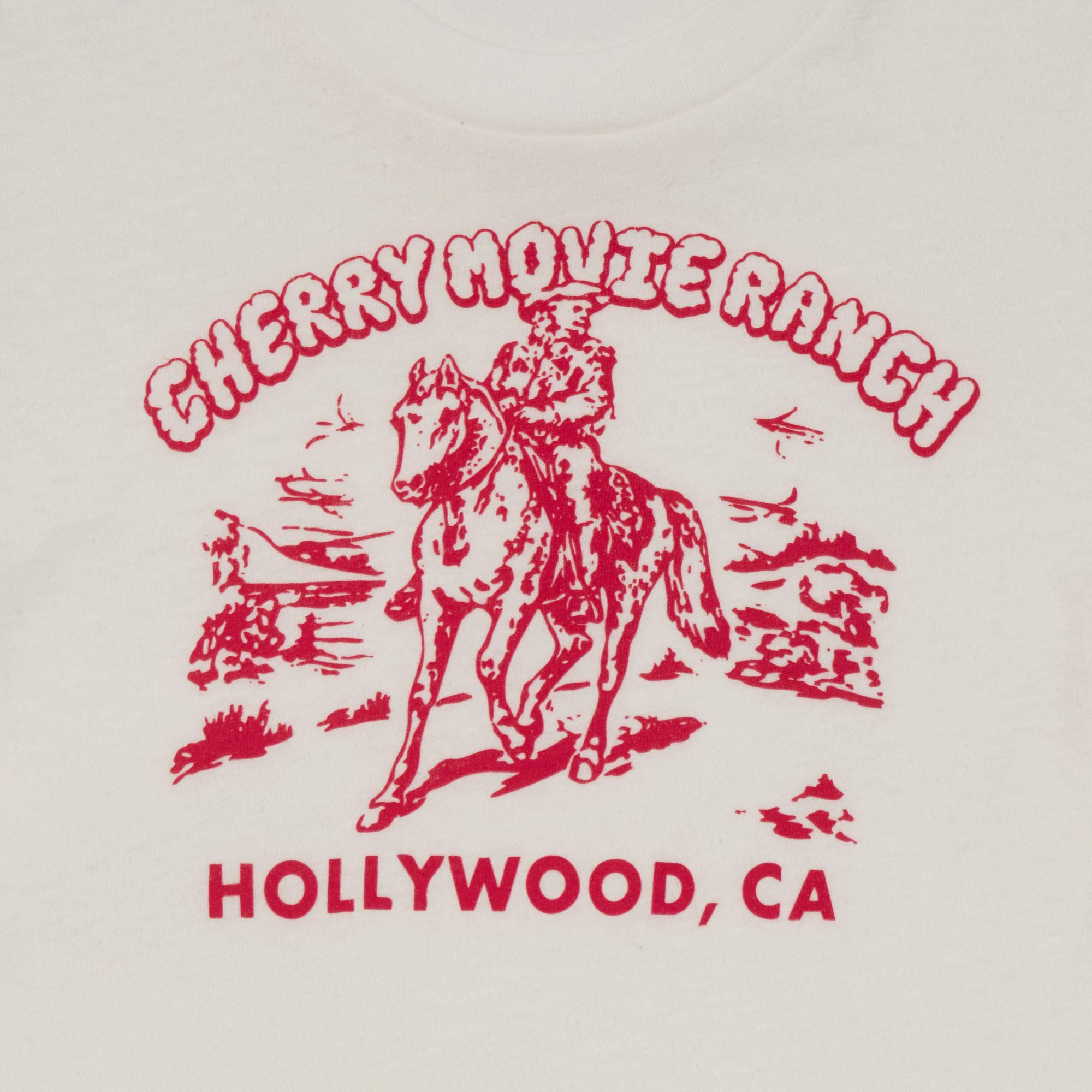 Women's Ranch Baby Tee (White)