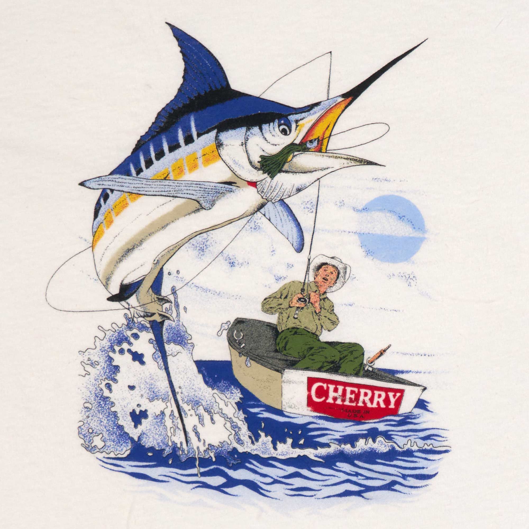 Women's Marlin Boxy Baby Tee (White)