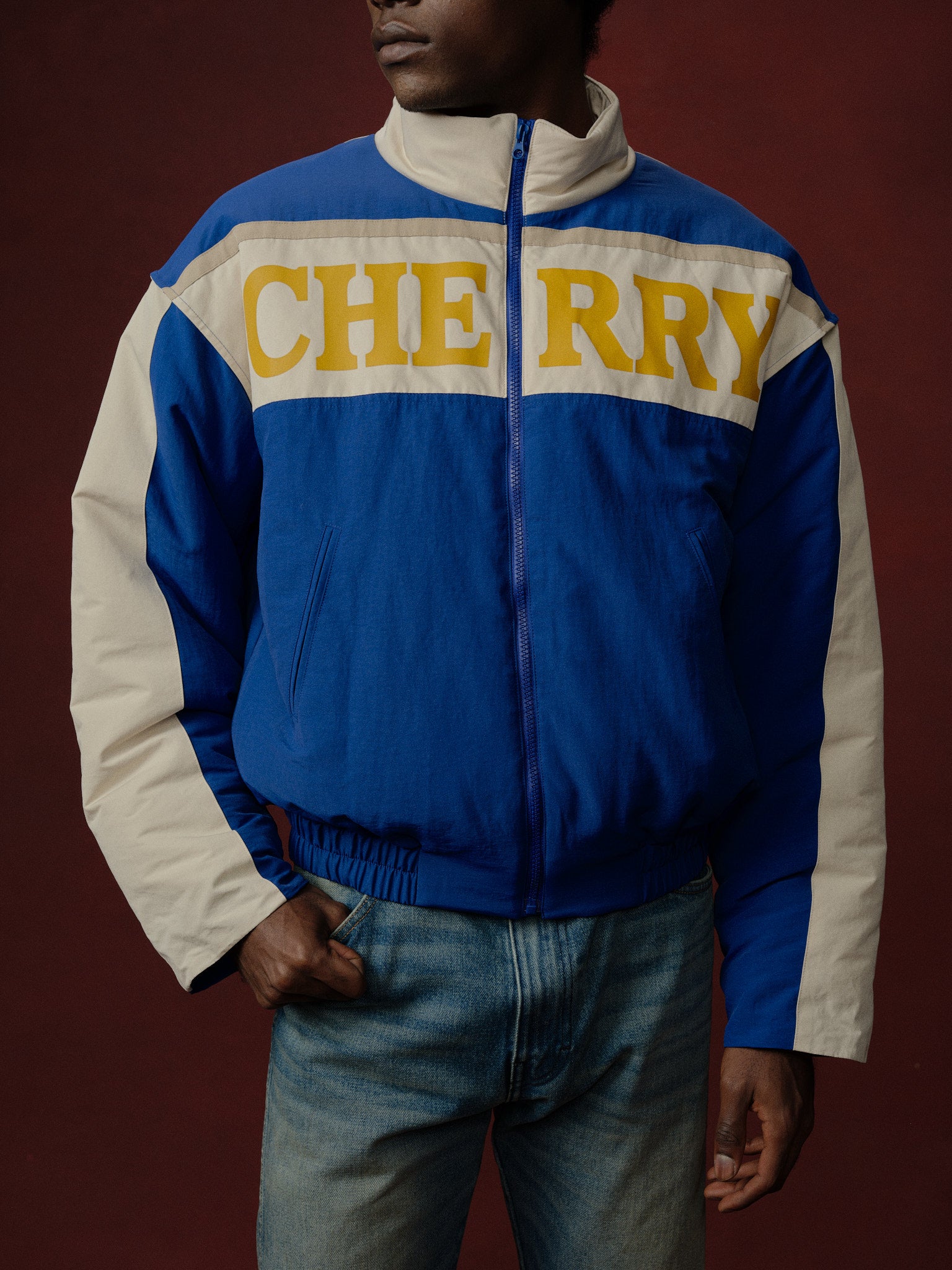 Cherry x Wrangler Pit Crew Puffer Jacket (Royal Blue)