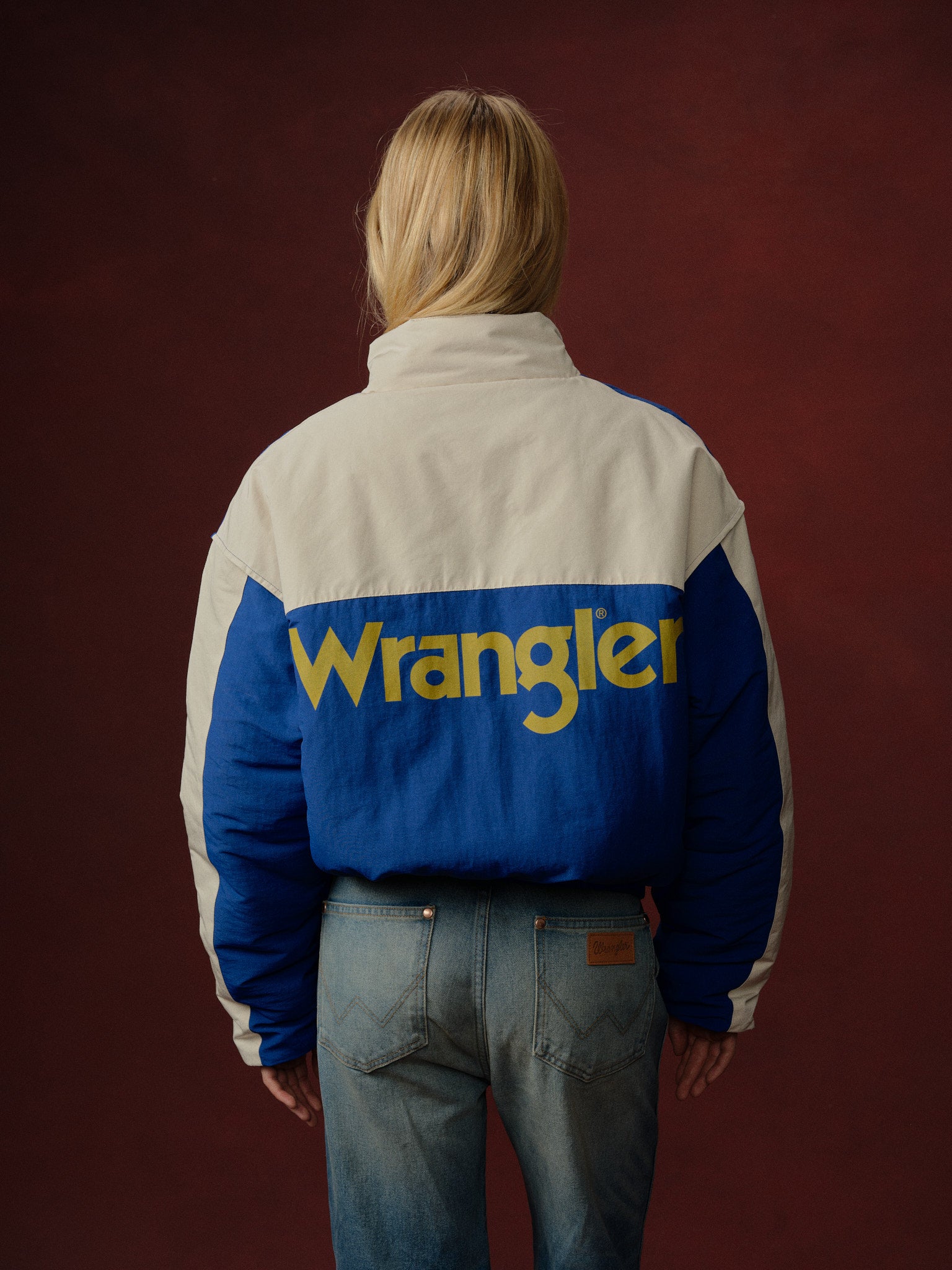 Cherry x Wrangler Pit Crew Puffer Jacket (Royal Blue)