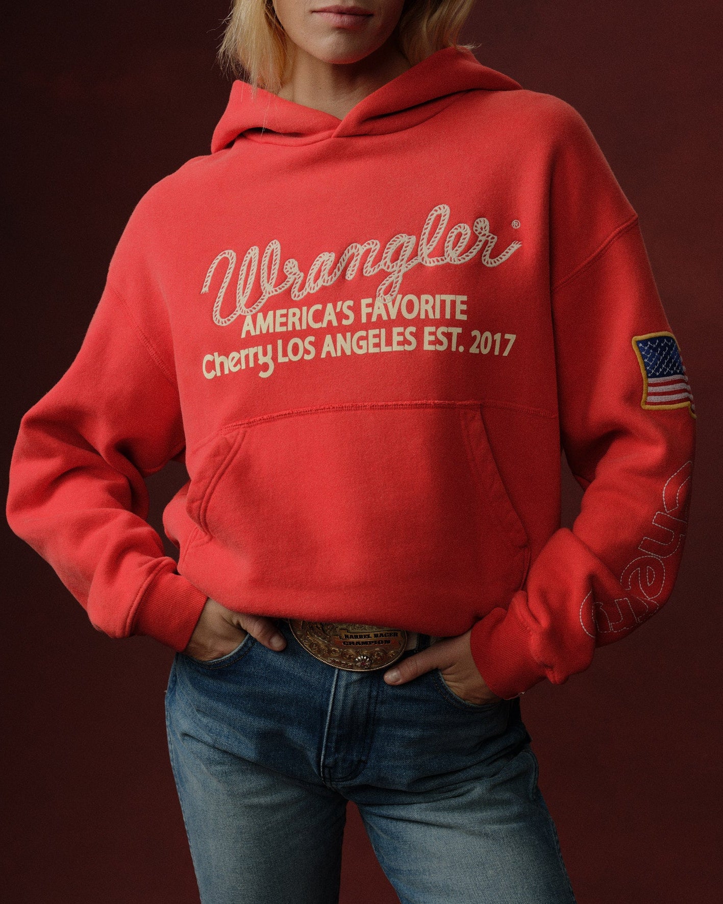 Cherry x Wrangler Hoodie (Red)