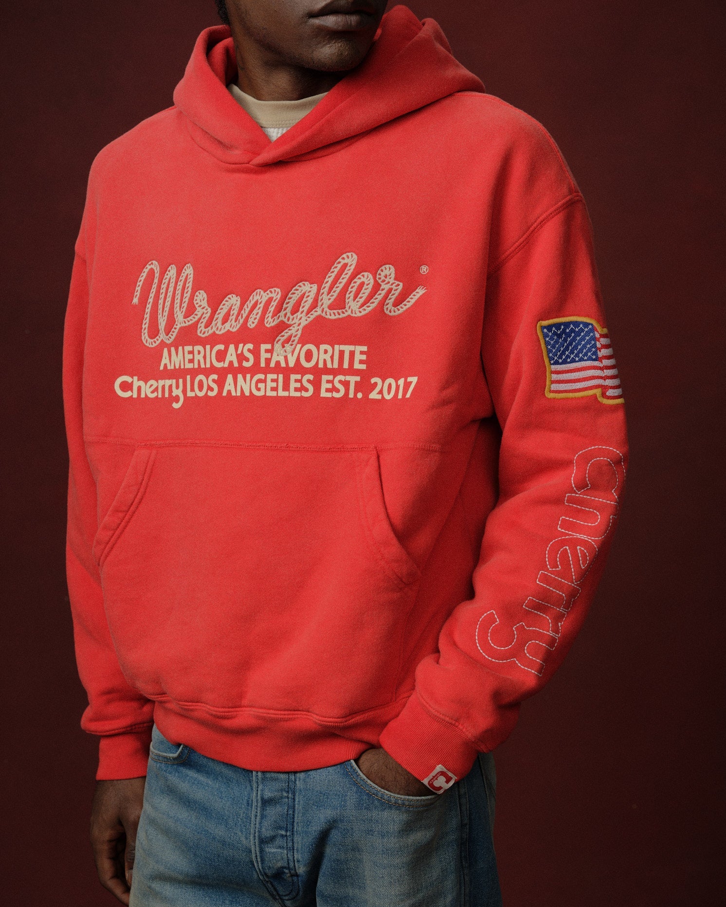 Cherry x Wrangler Hoodie (Red)