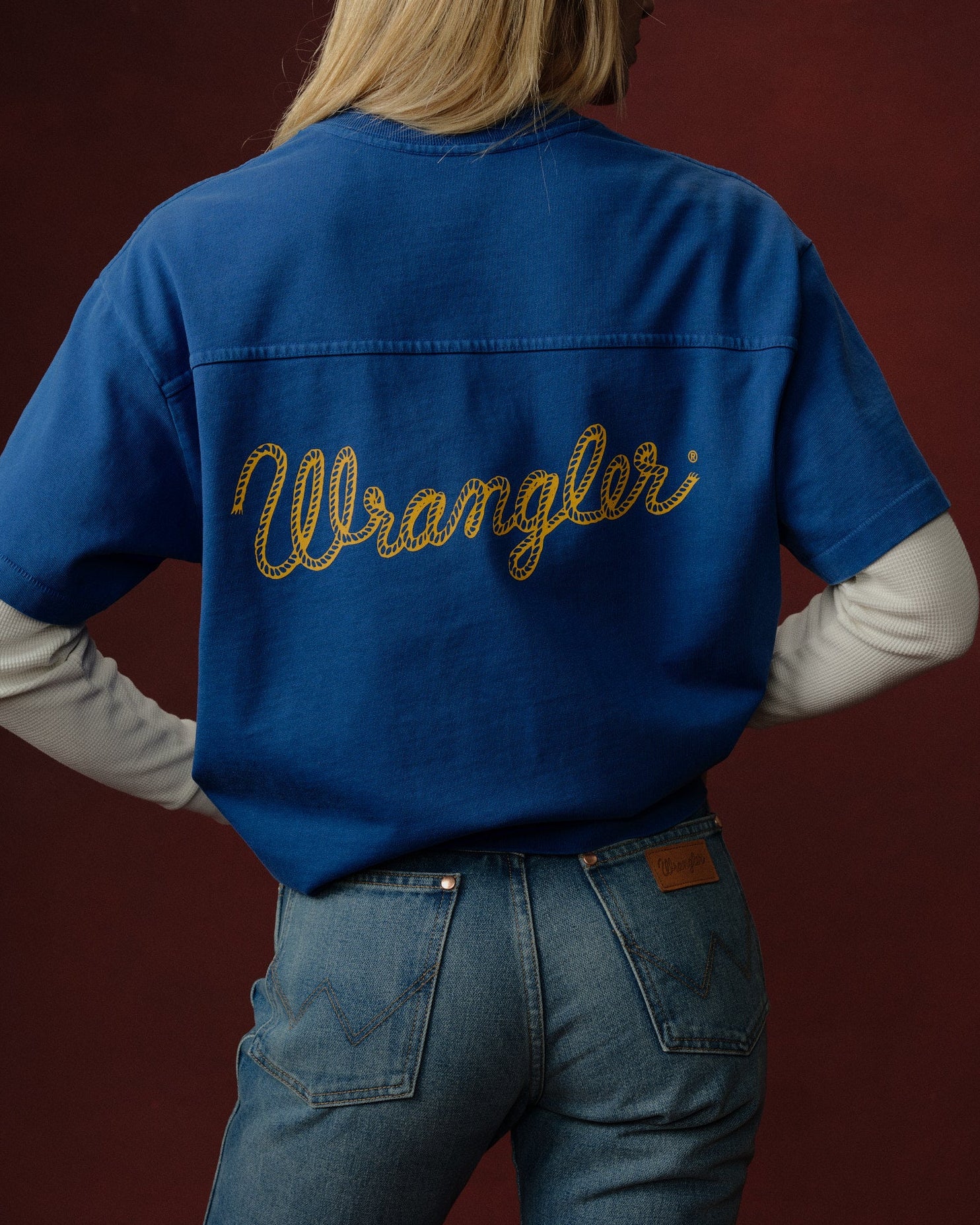 Cherry x Wrangler Football Jersey (Royal Blue)
