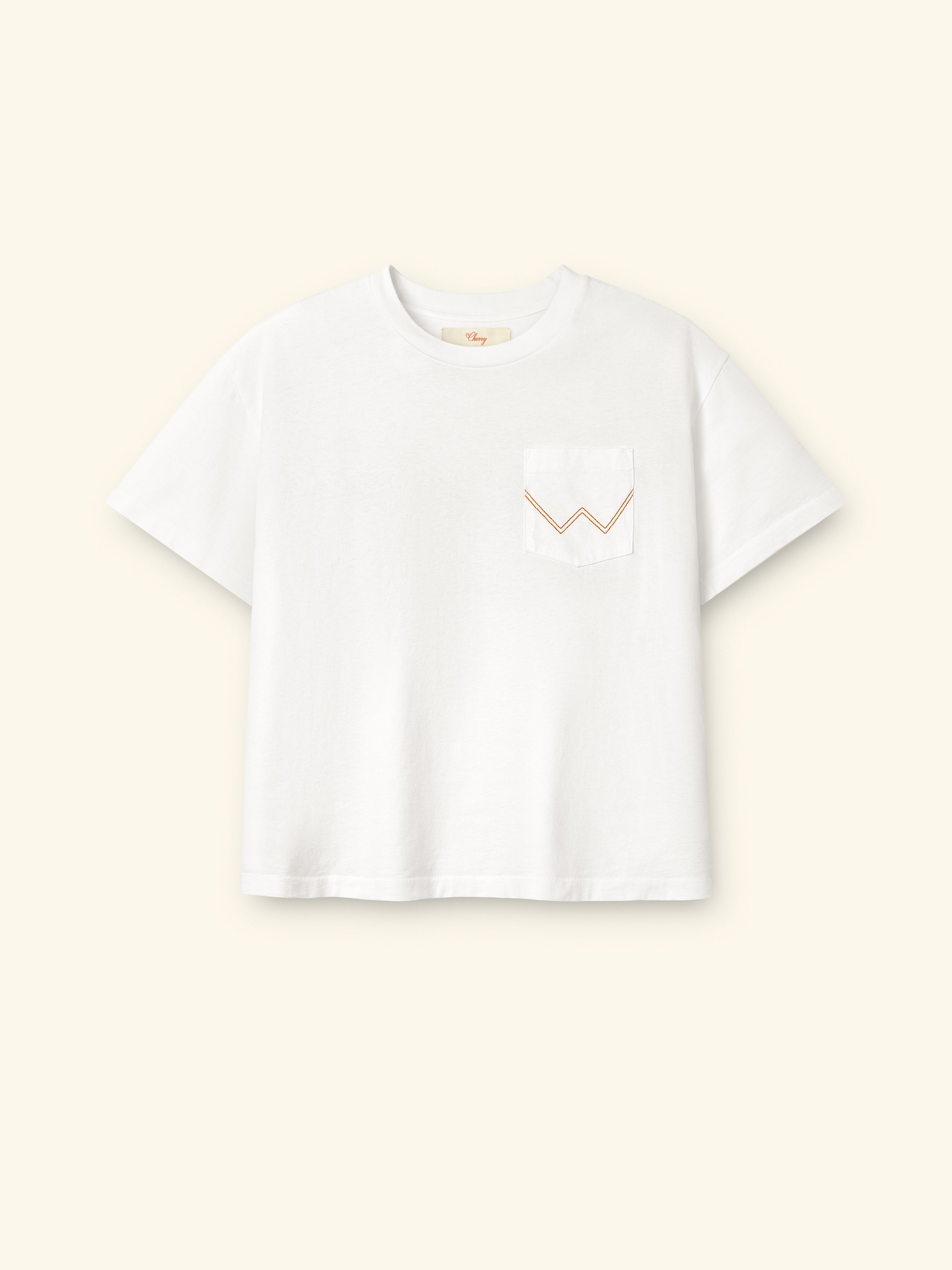 Cherry x Wrangler Horsepower Pocket Tee (Cream)