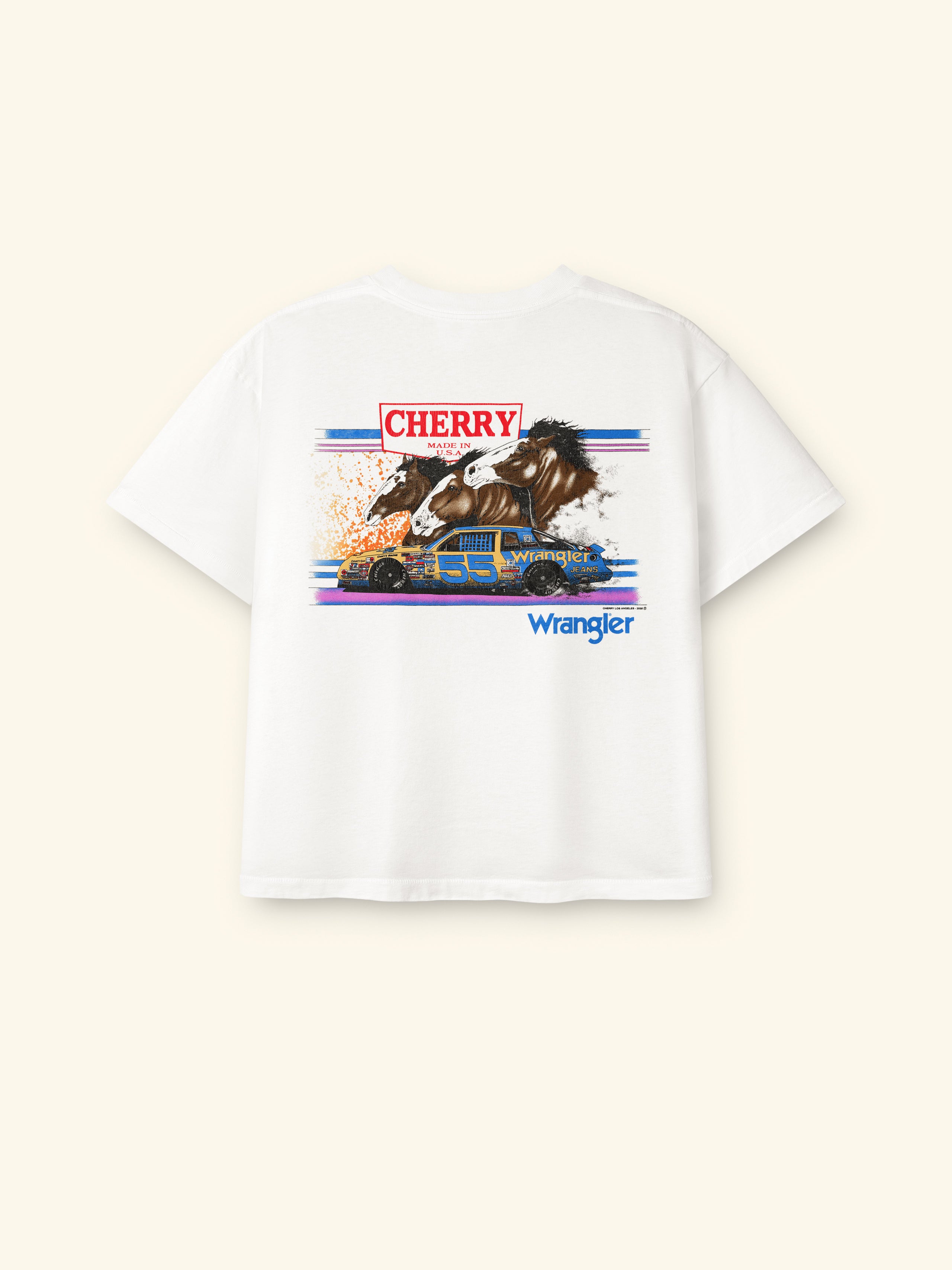 Cherry x Wrangler Horsepower Pocket Tee (Cream)