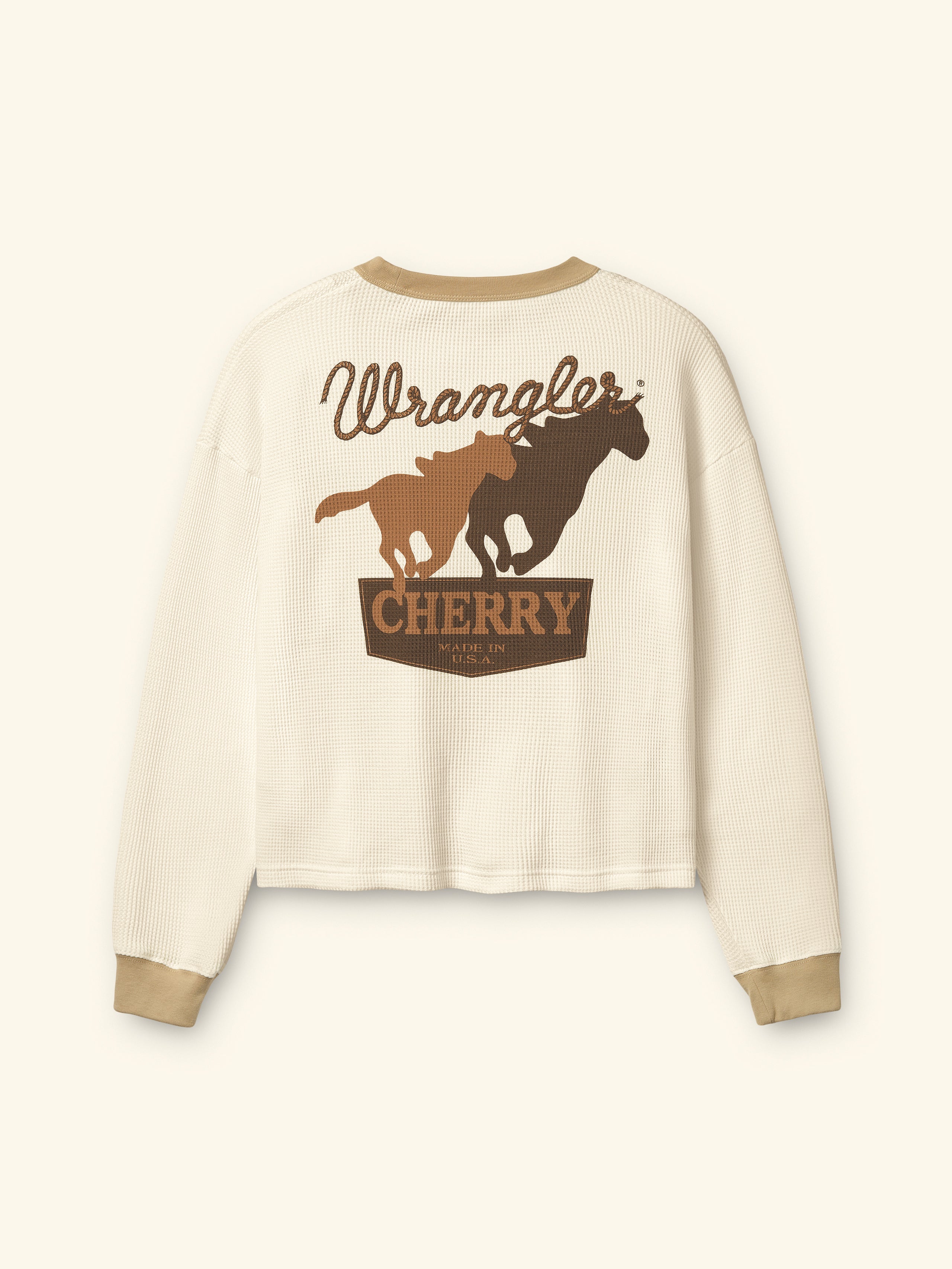 Cherry x Wrangler Pocket Thermal Longsleeve Tee (Cream) – CHERRY LA
