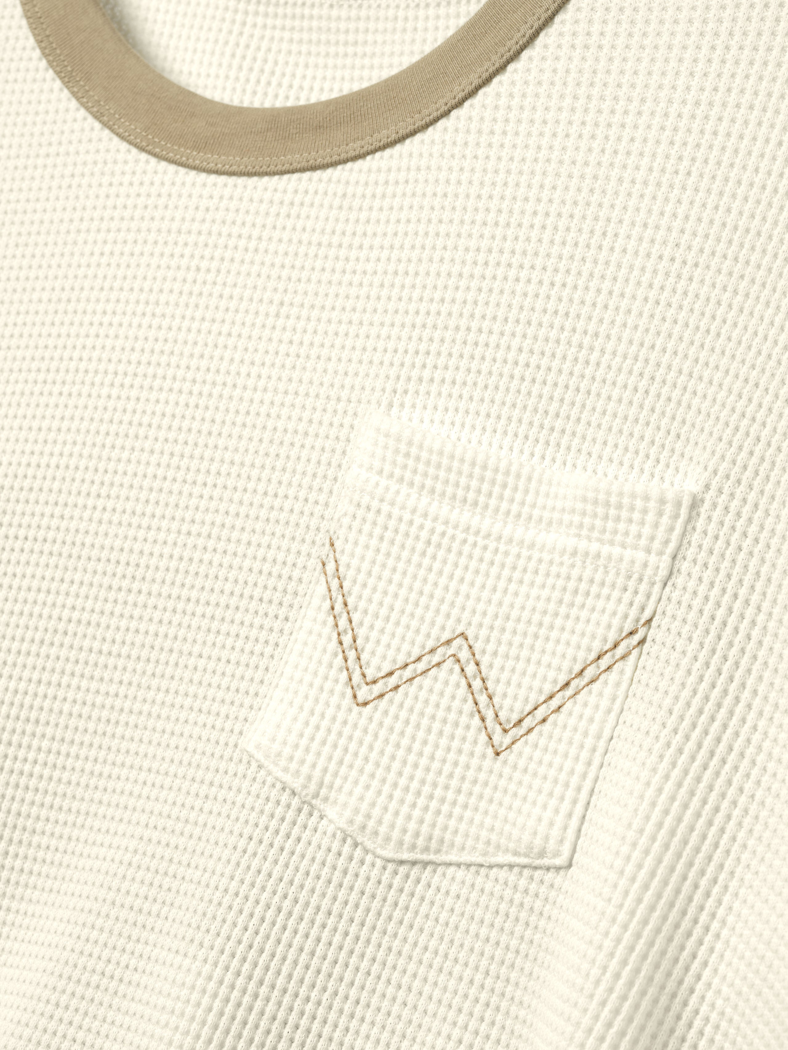 Cherry x Wrangler Pocket Thermal Longsleeve Tee (Cream)