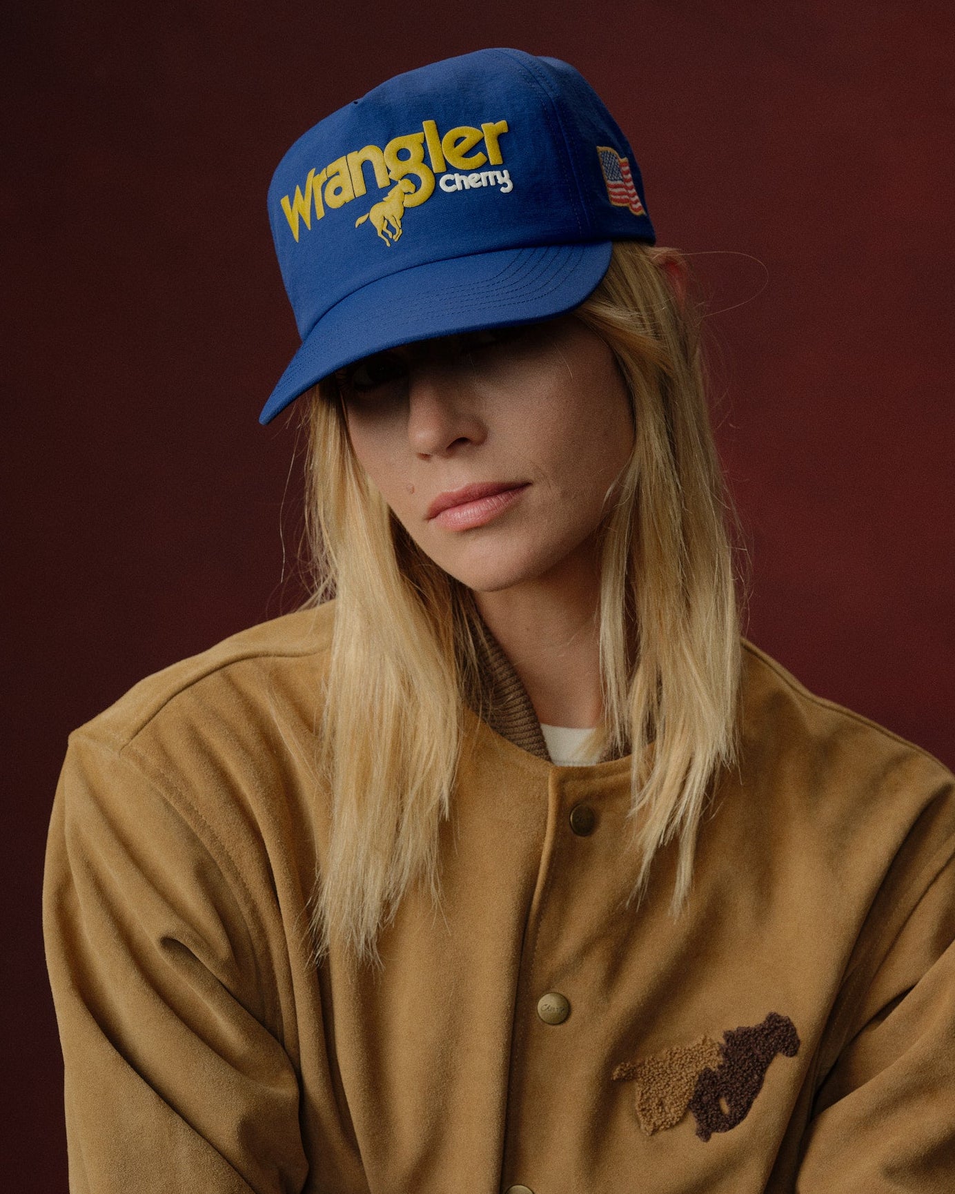 Cherry x Wrangler Nylon 5 Panel Hat (Royal Blue)
