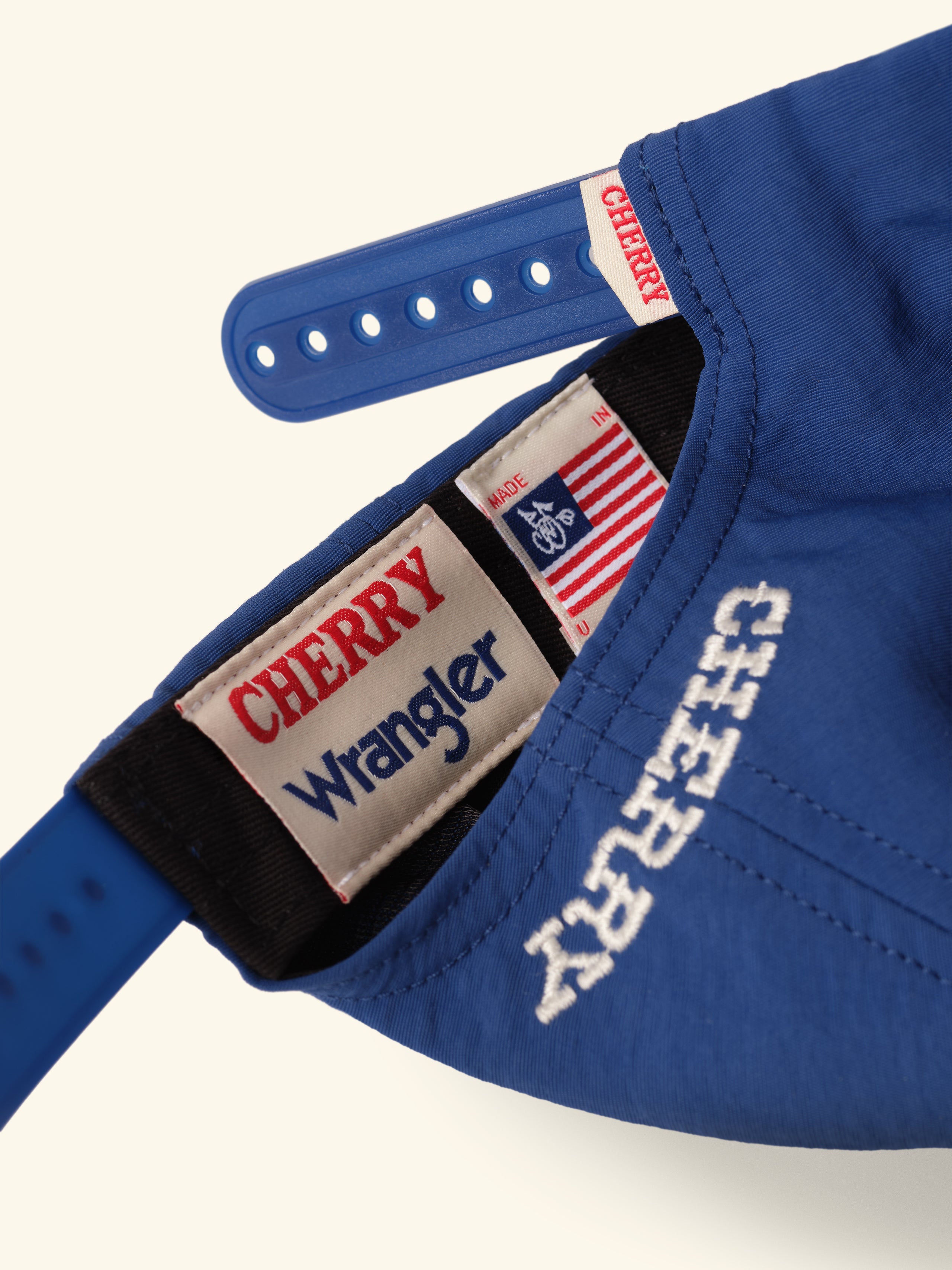 Cherry x Wrangler Nylon 5 Panel Hat (Royal Blue)