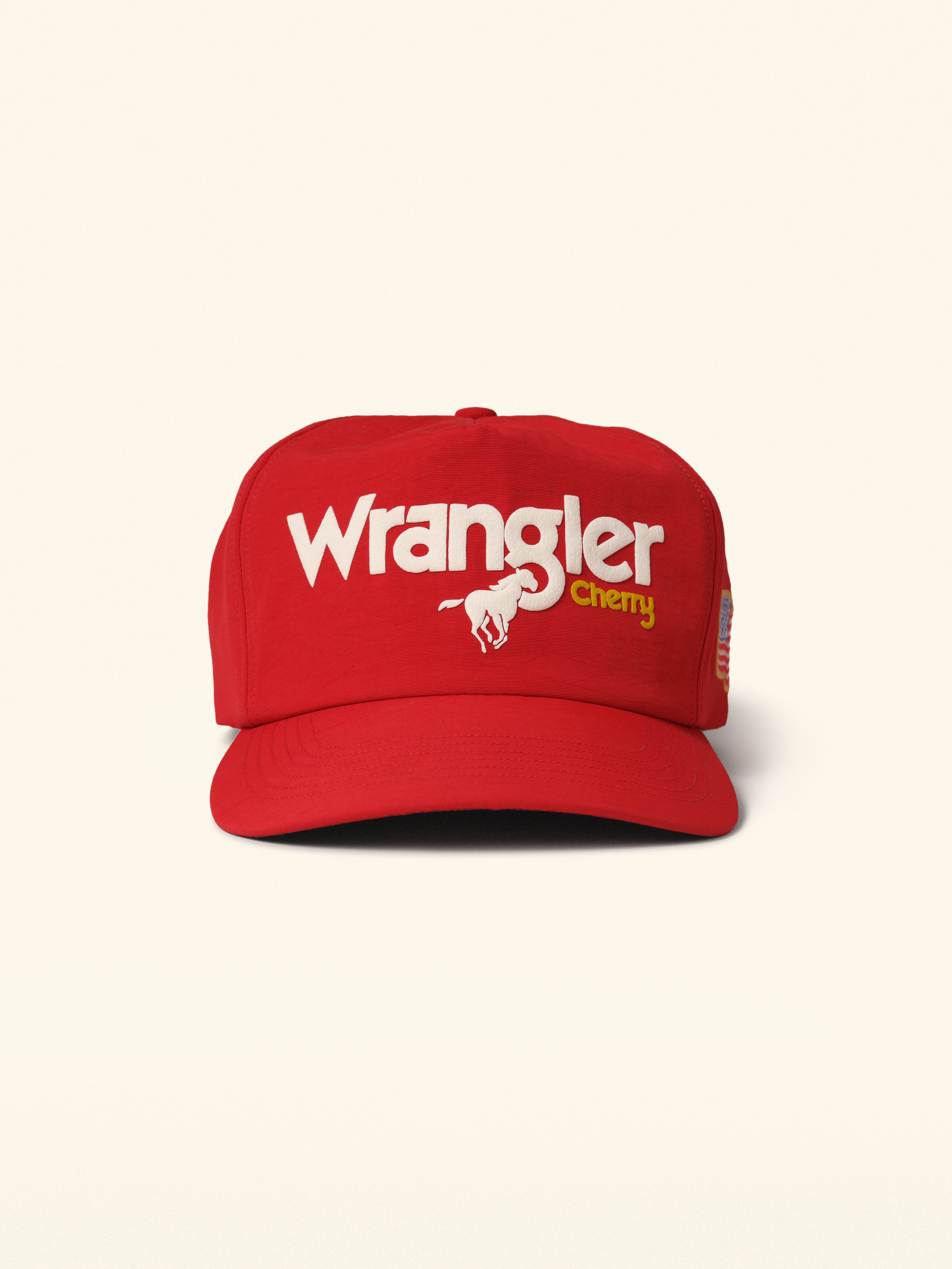 Cherry x Wrangler Nylon 5 Panel Hat (Red)
