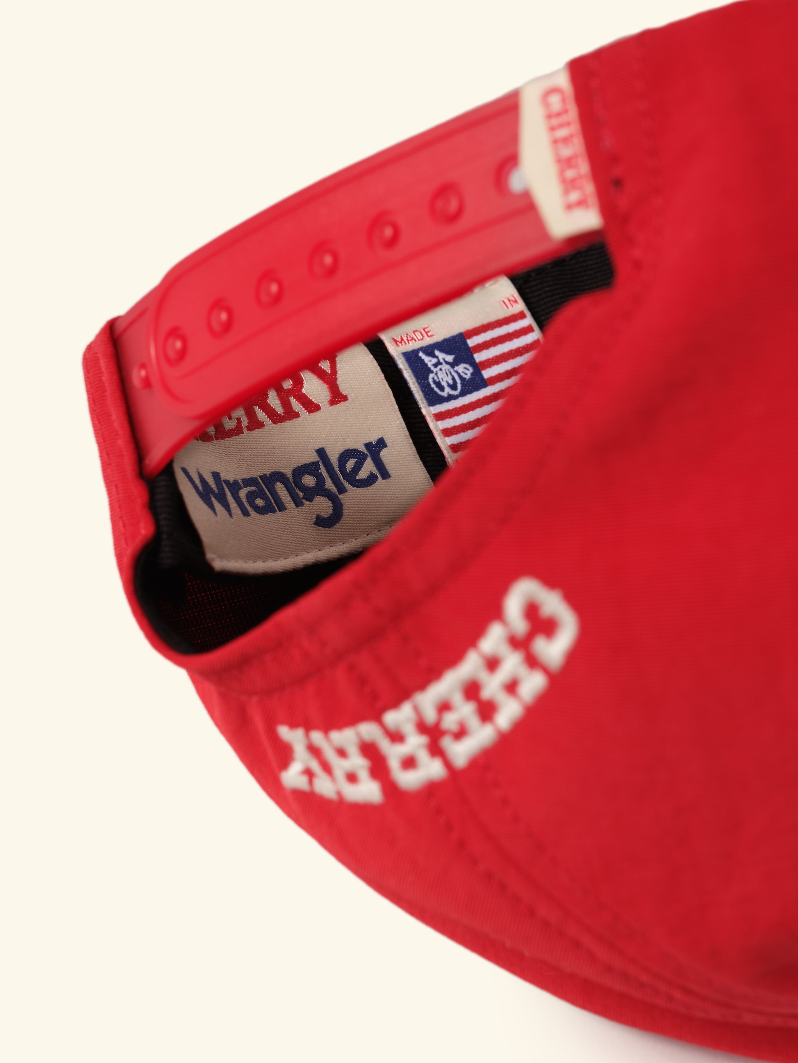 Cherry x Wrangler Nylon 5 Panel Hat (Red)