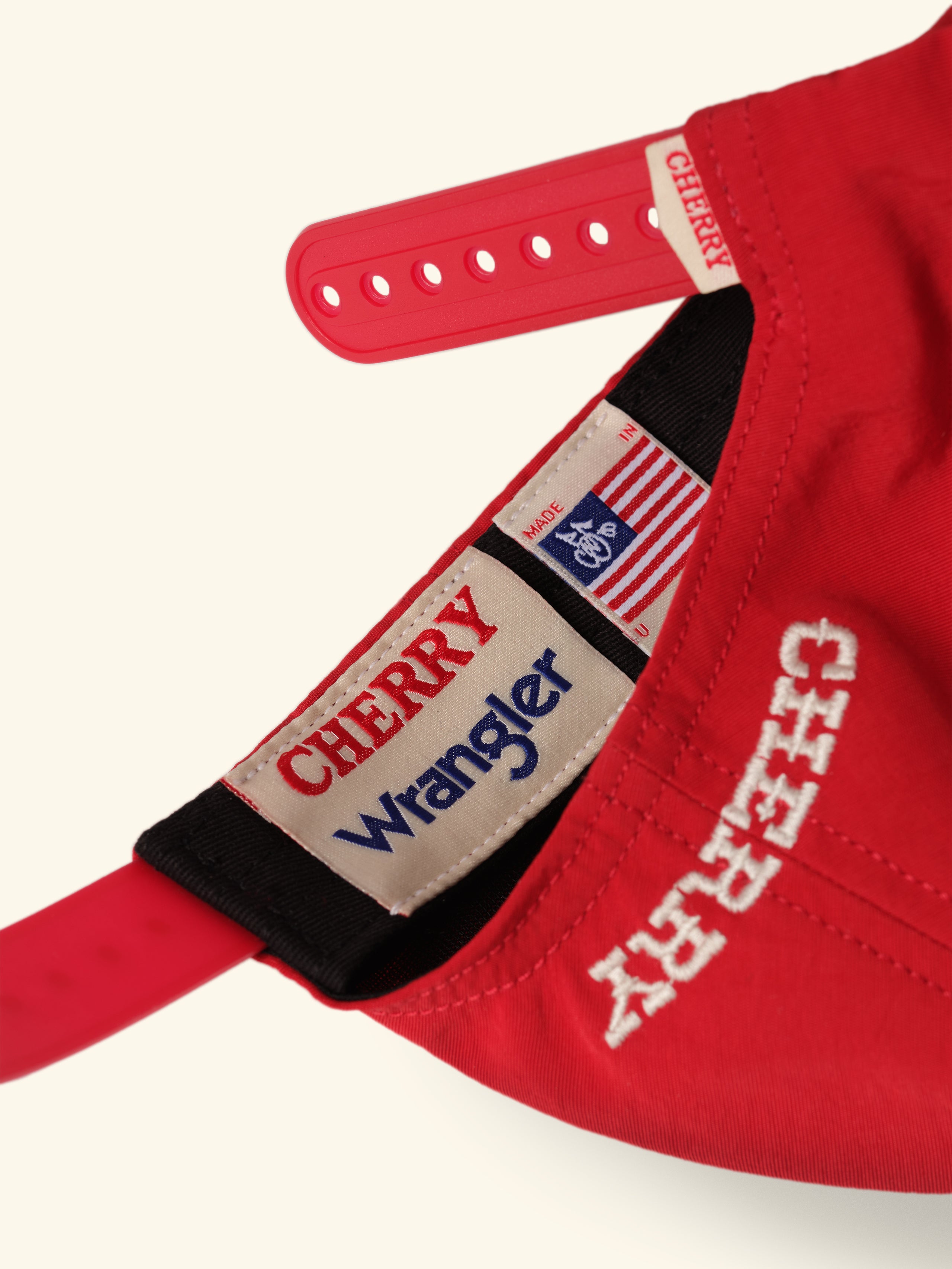Cherry x Wrangler Nylon 5 Panel Hat (Red)
