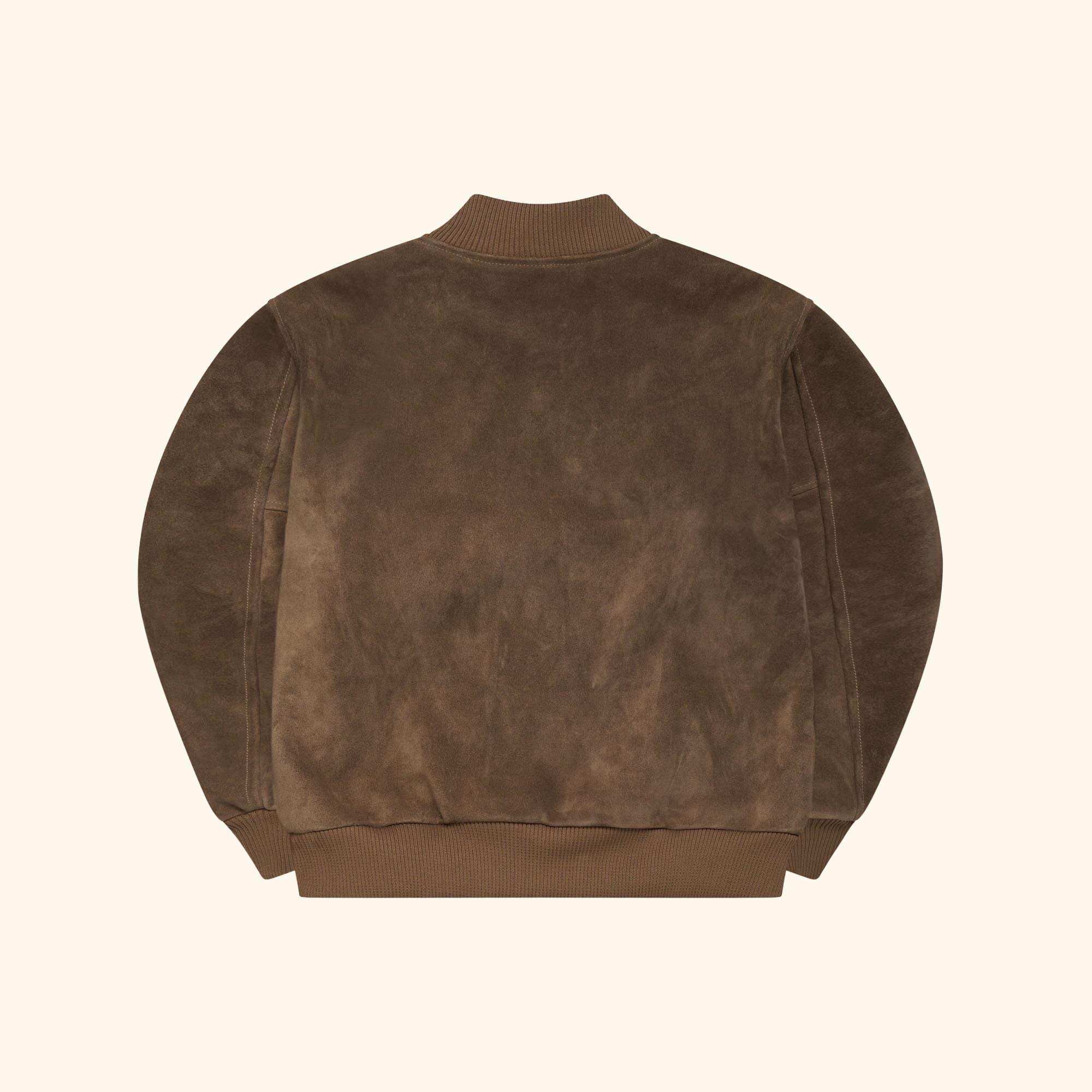 Suede Bomber Jacket (Mushroom)