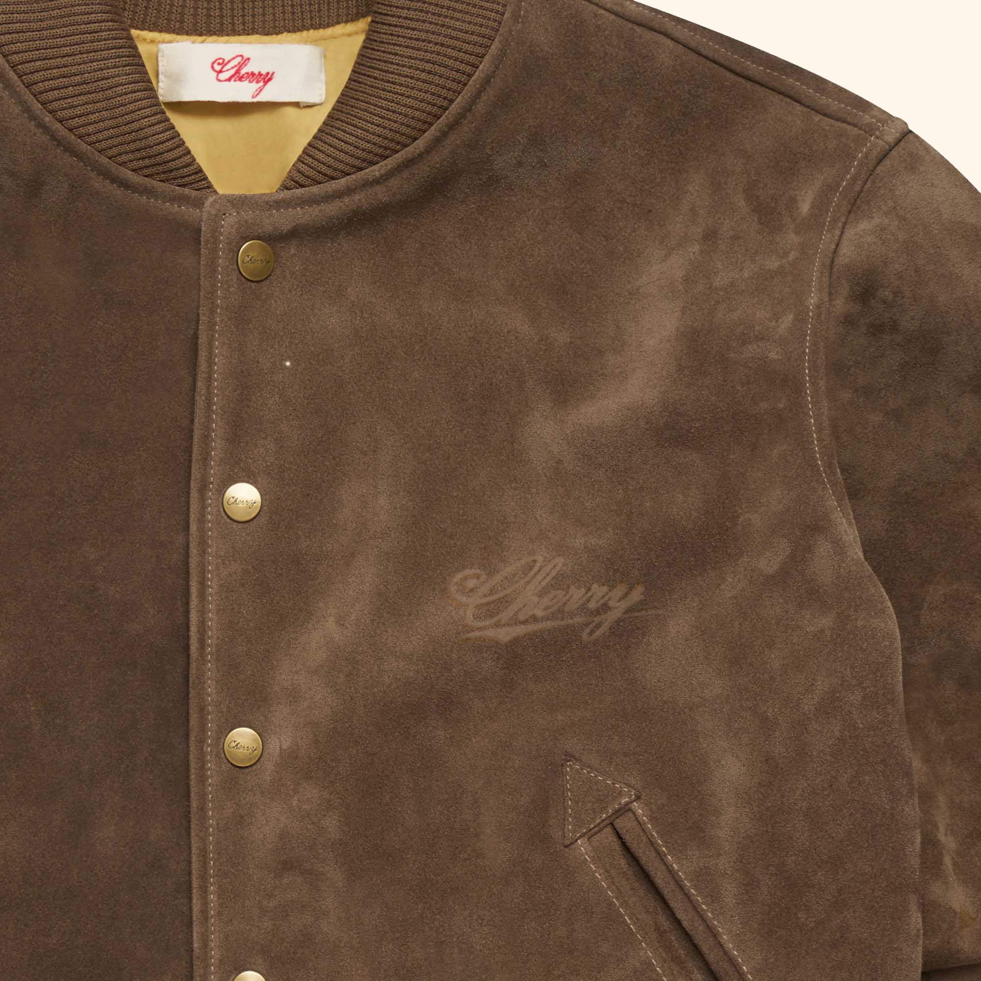 Suede Bomber Jacket (Mushroom)