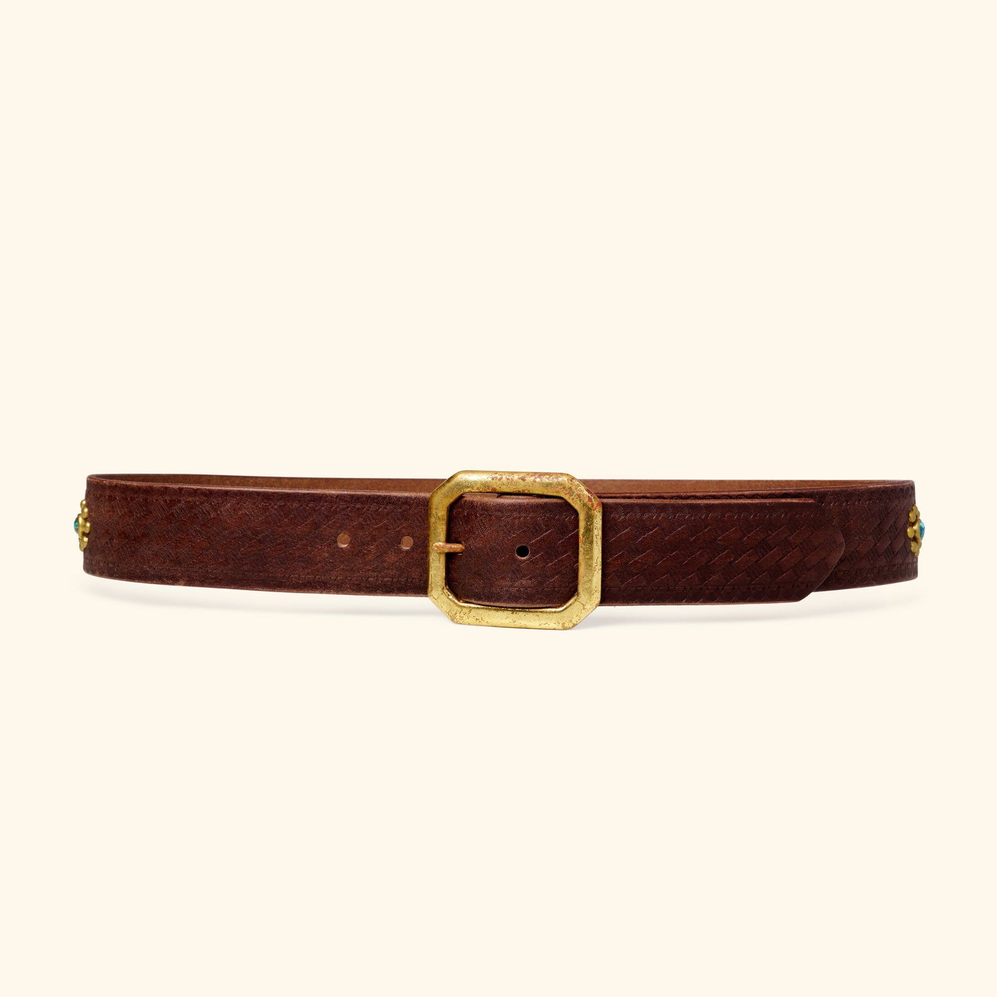 Studded Eagle Belt (Brown)