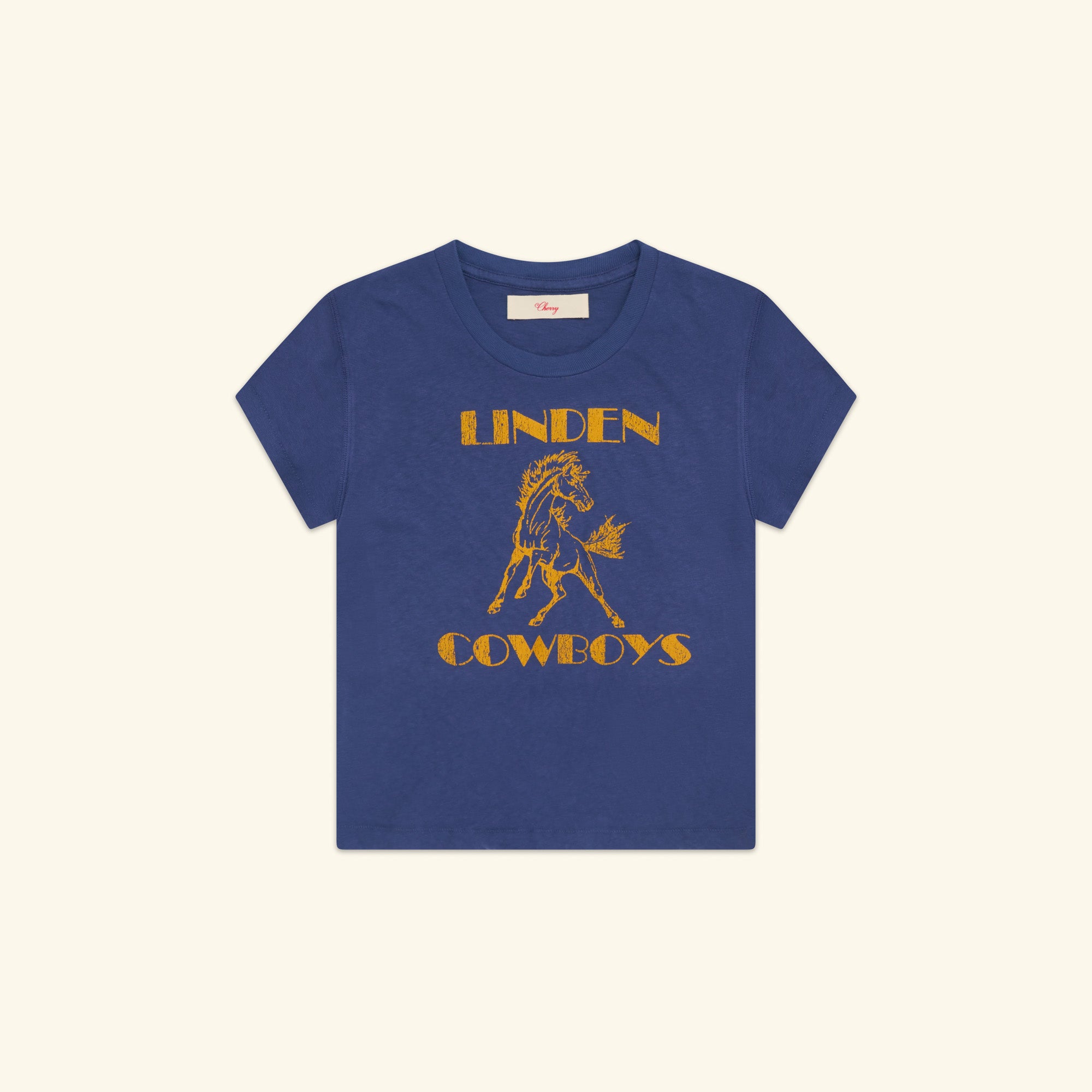 Women's Cowboys Fitted Baby Tee (Sun Faded Blue)