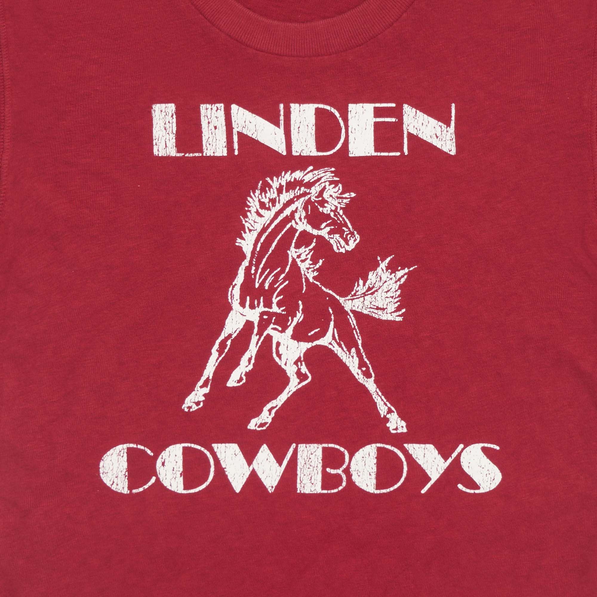 Women's Cowboys Fitted Baby Tee (Sun Faded Red)