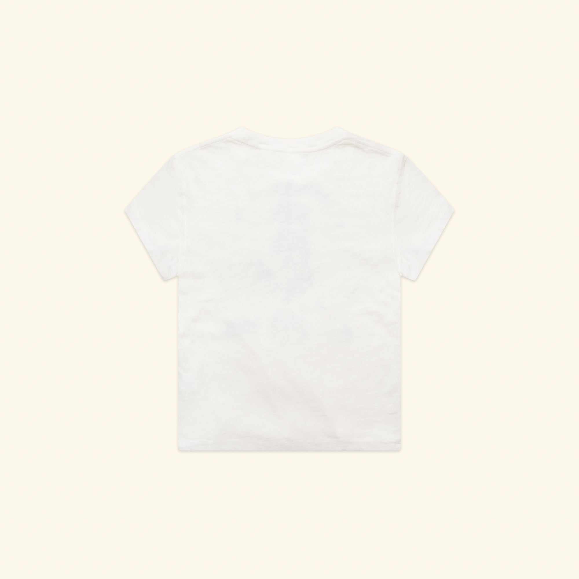 Women's Western Athletic Fitted Baby Tee (Vintage White)
