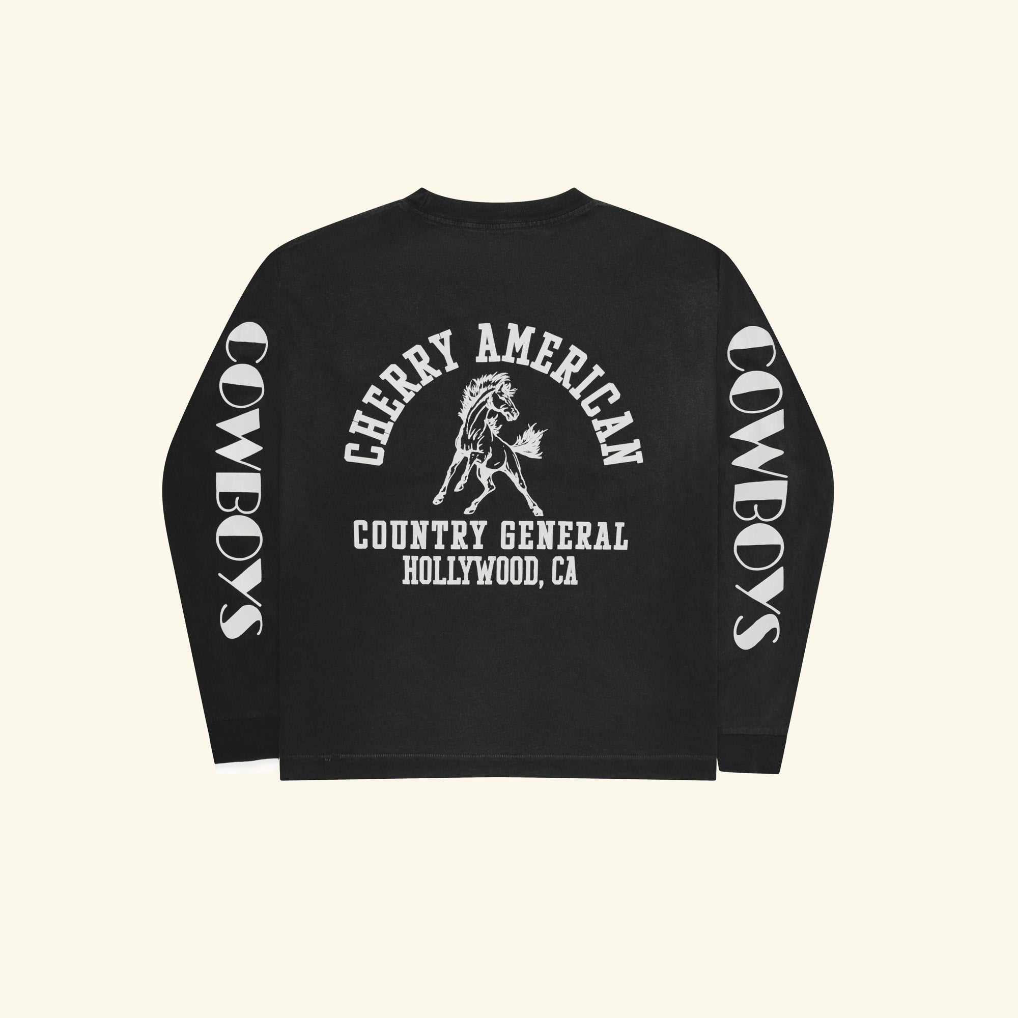 Cowboys Longsleeve Pocket T-Shirt (Vintage Black)
