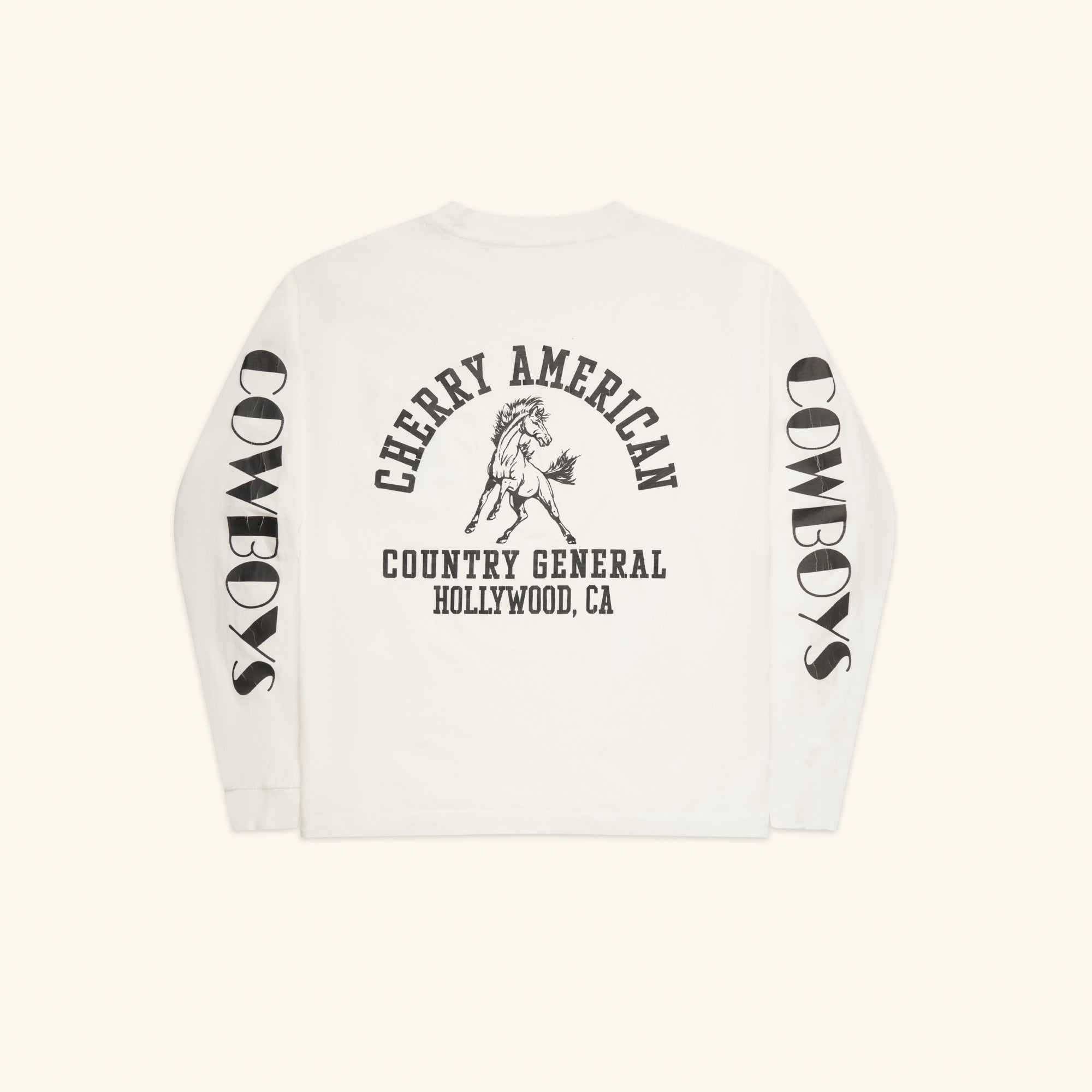 Cowboys Longsleeve Pocket T-Shirt (Vintage White)