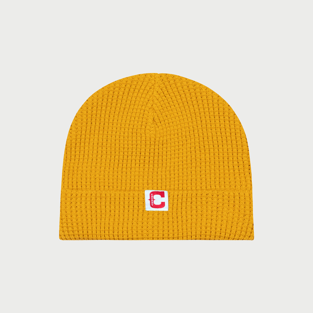 Waffle Knit Beanie (Yellow)