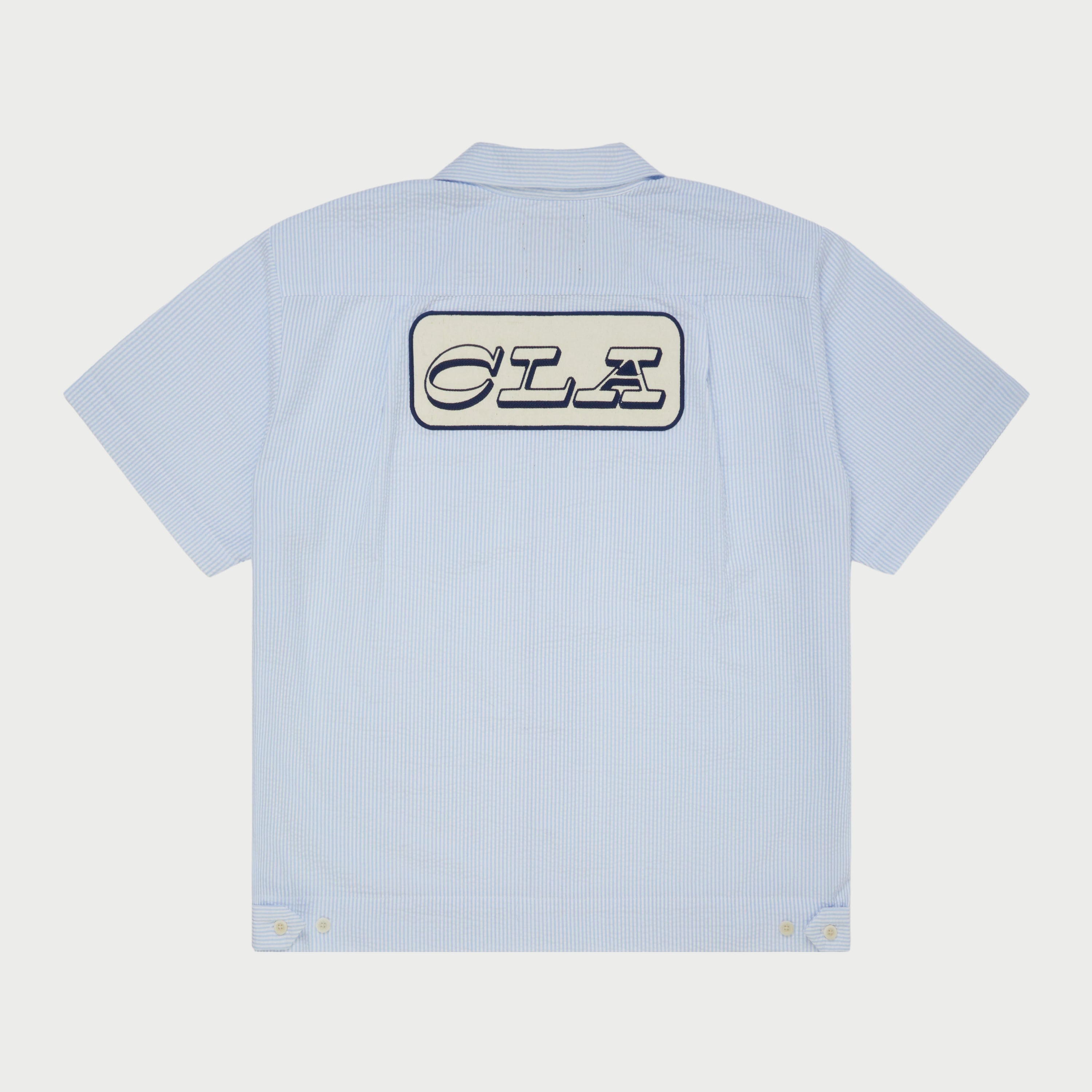 Seersucker Mechanic Shirt (Blue) – CHERRY LA