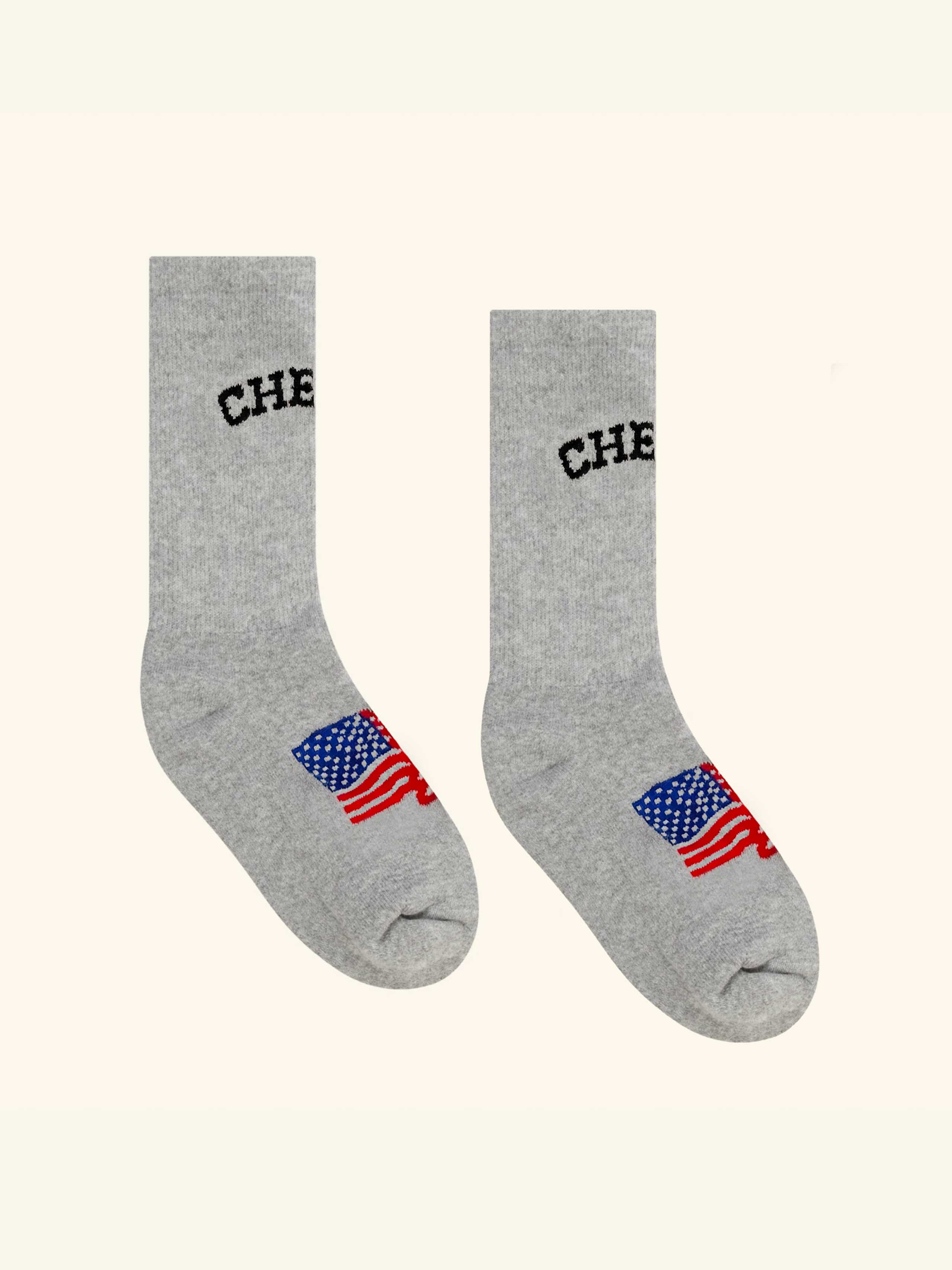 Cherry American Socks (Heather Gray)