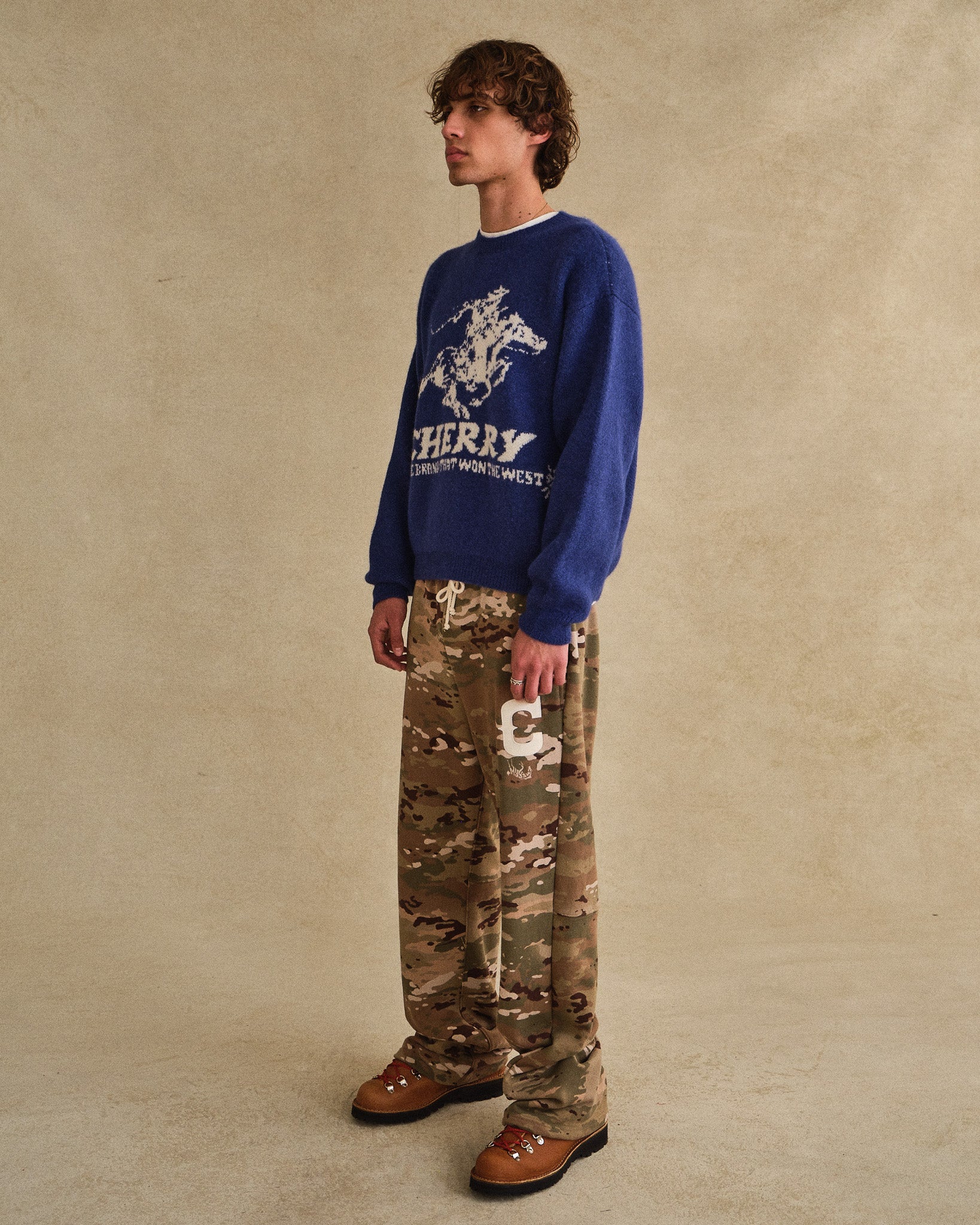 CHERRY LA] Western Athletic Parachute Sweatpants (Camo) - CHERRYLA