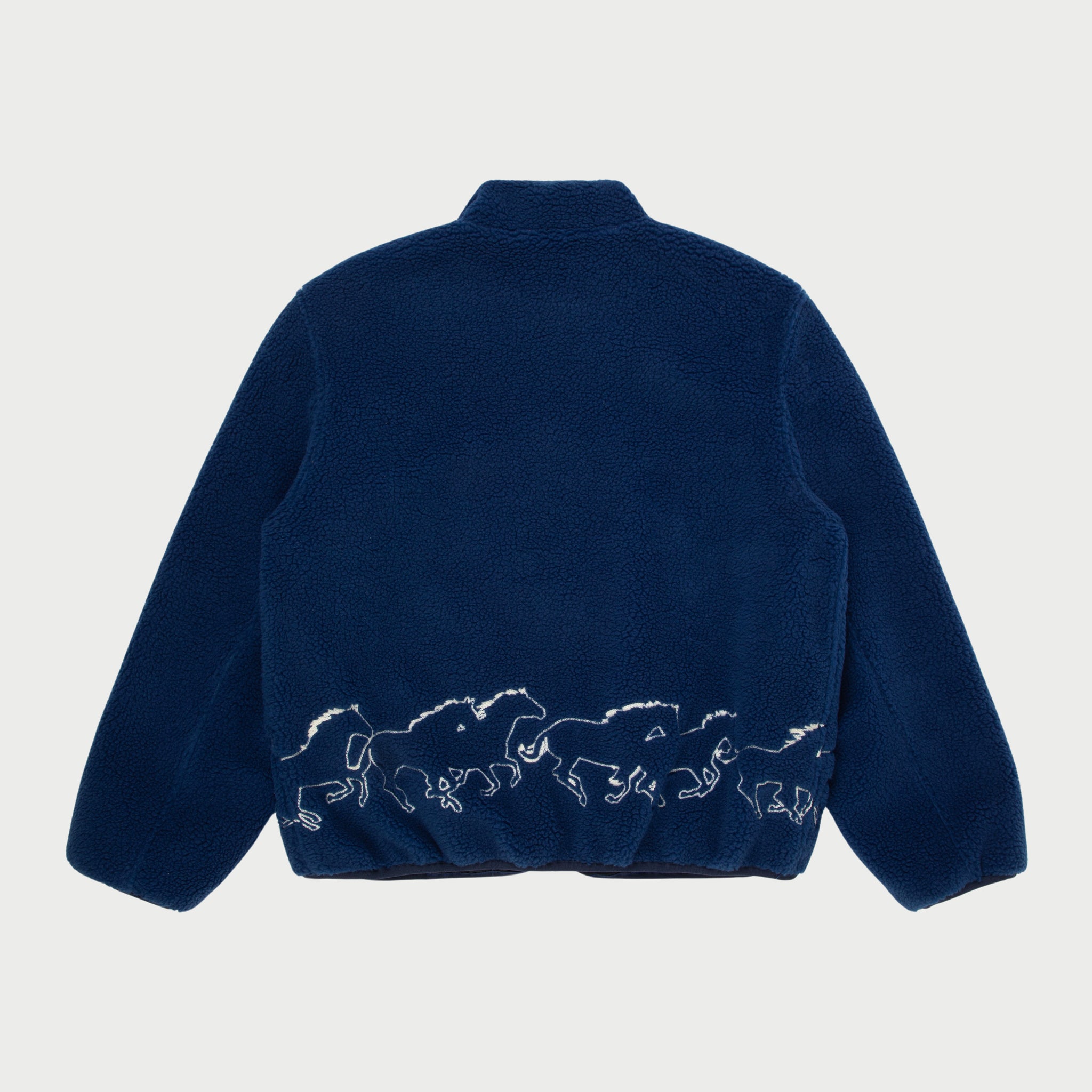Embroidered Sherpa Jacket (Royal)
