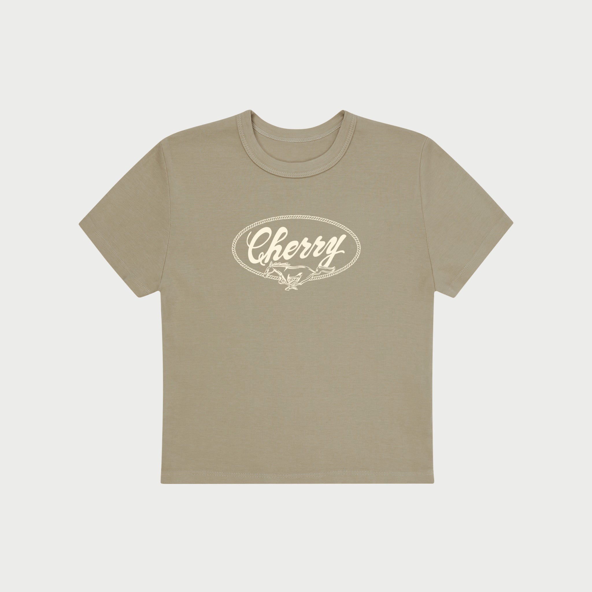 Horse Power Baby Tee (Tan)