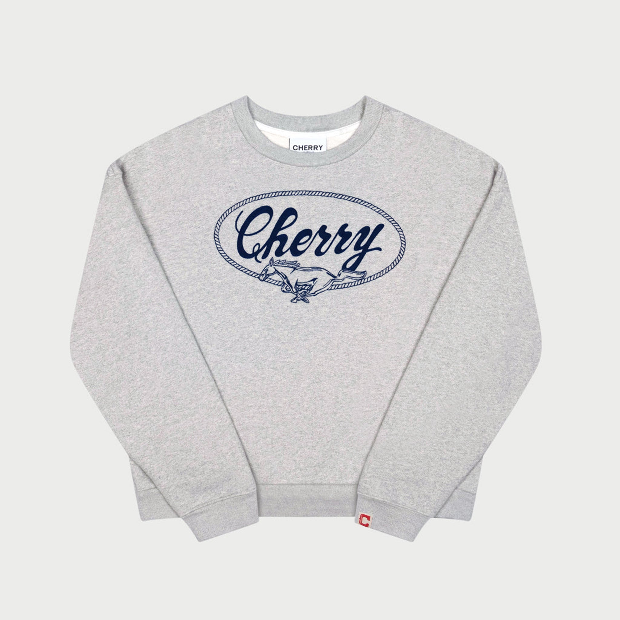 Horse Power Crewneck Sweatshirt (Heather Grey)