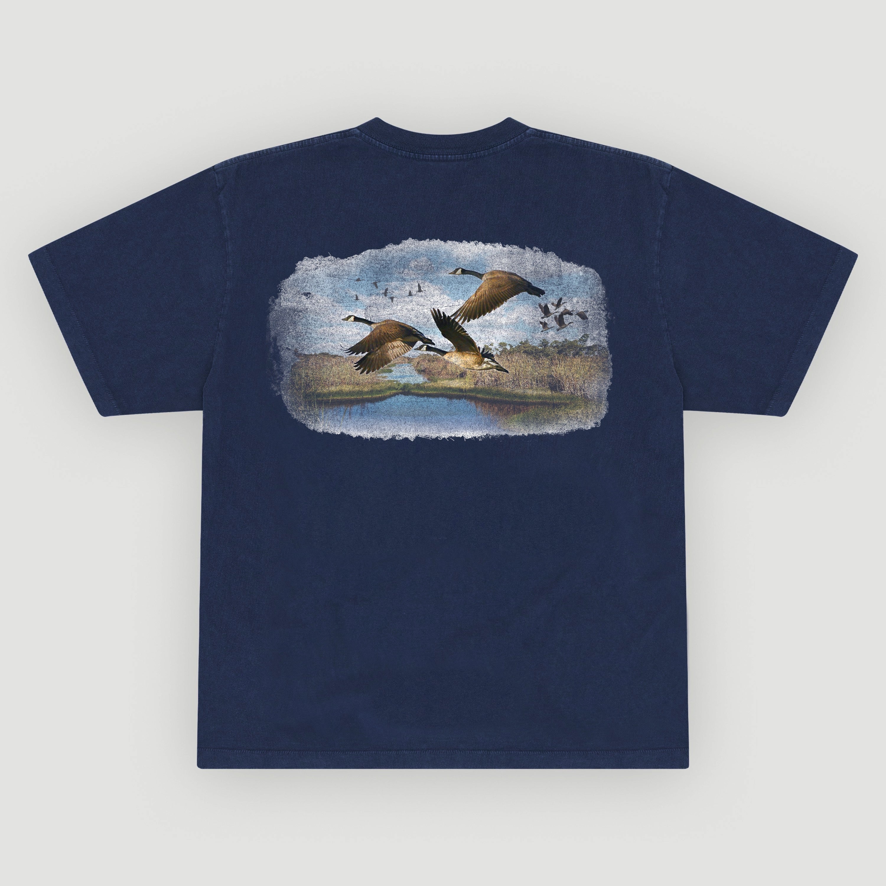 Flying Geese Pocket Tee (Navy)