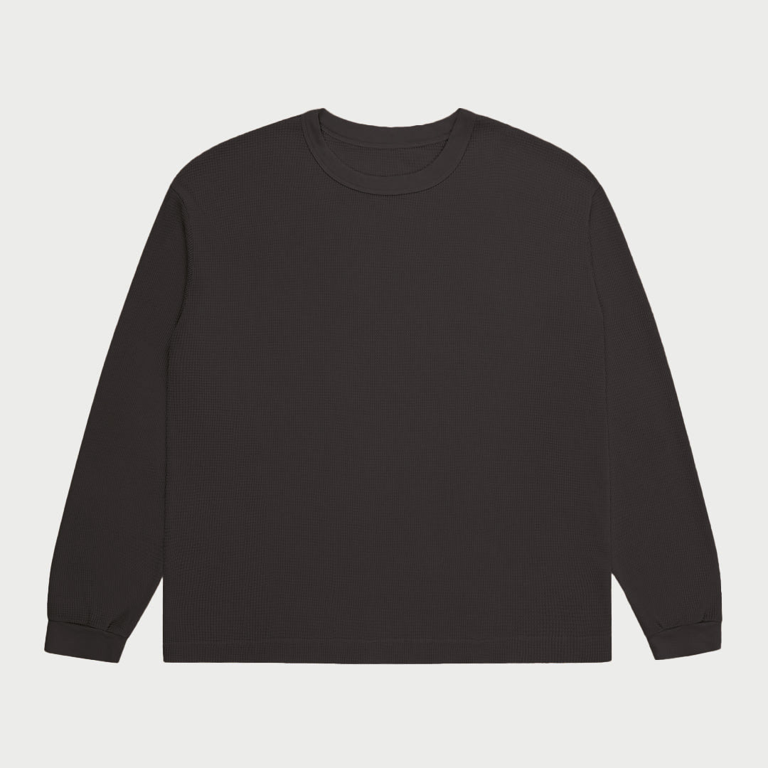 Genuine Boxy Thermal Long Sleeve (Black)