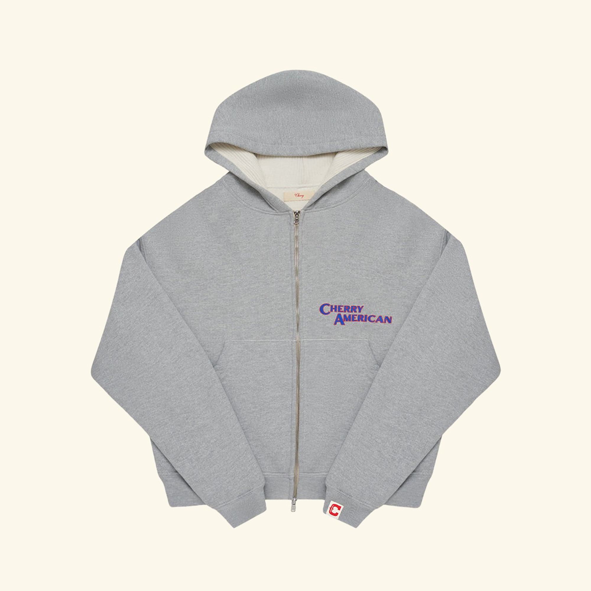 Thermal Zip Up Hoodie (Heather Grey)
