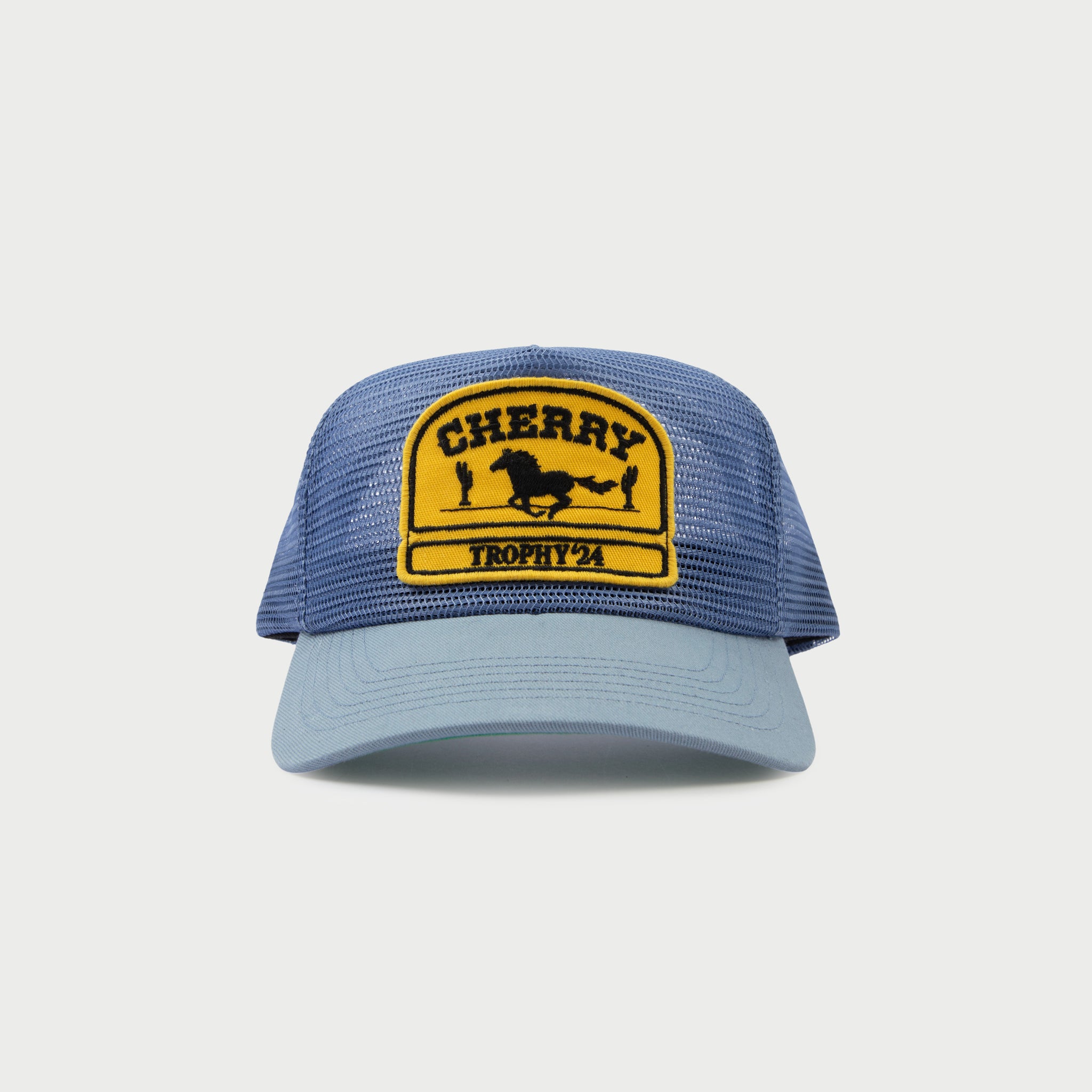 Desert Horse Full Mesh Trucker Hat (Blue)