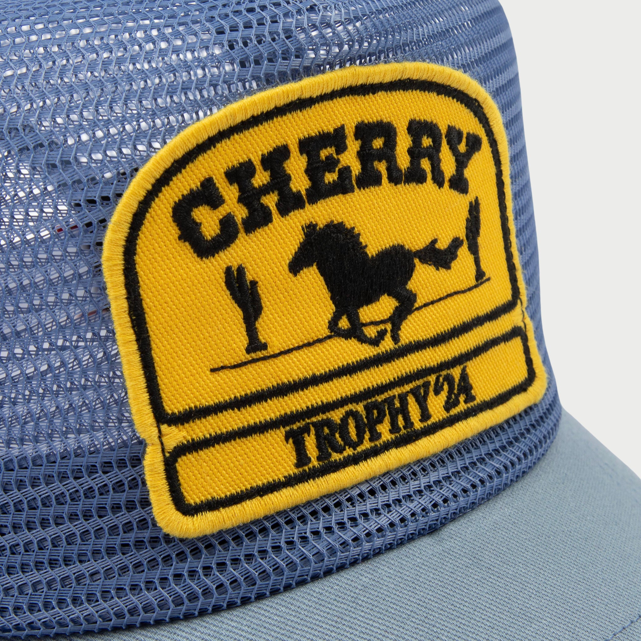 Desert Horse Full Mesh Trucker Hat (Blue)