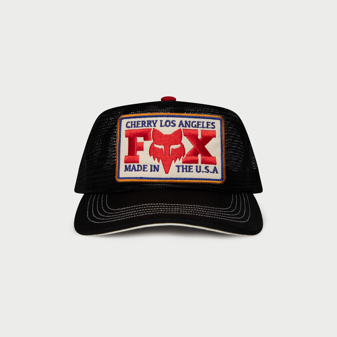 Fox X Cherry Mesh Trucker Hat (Black)