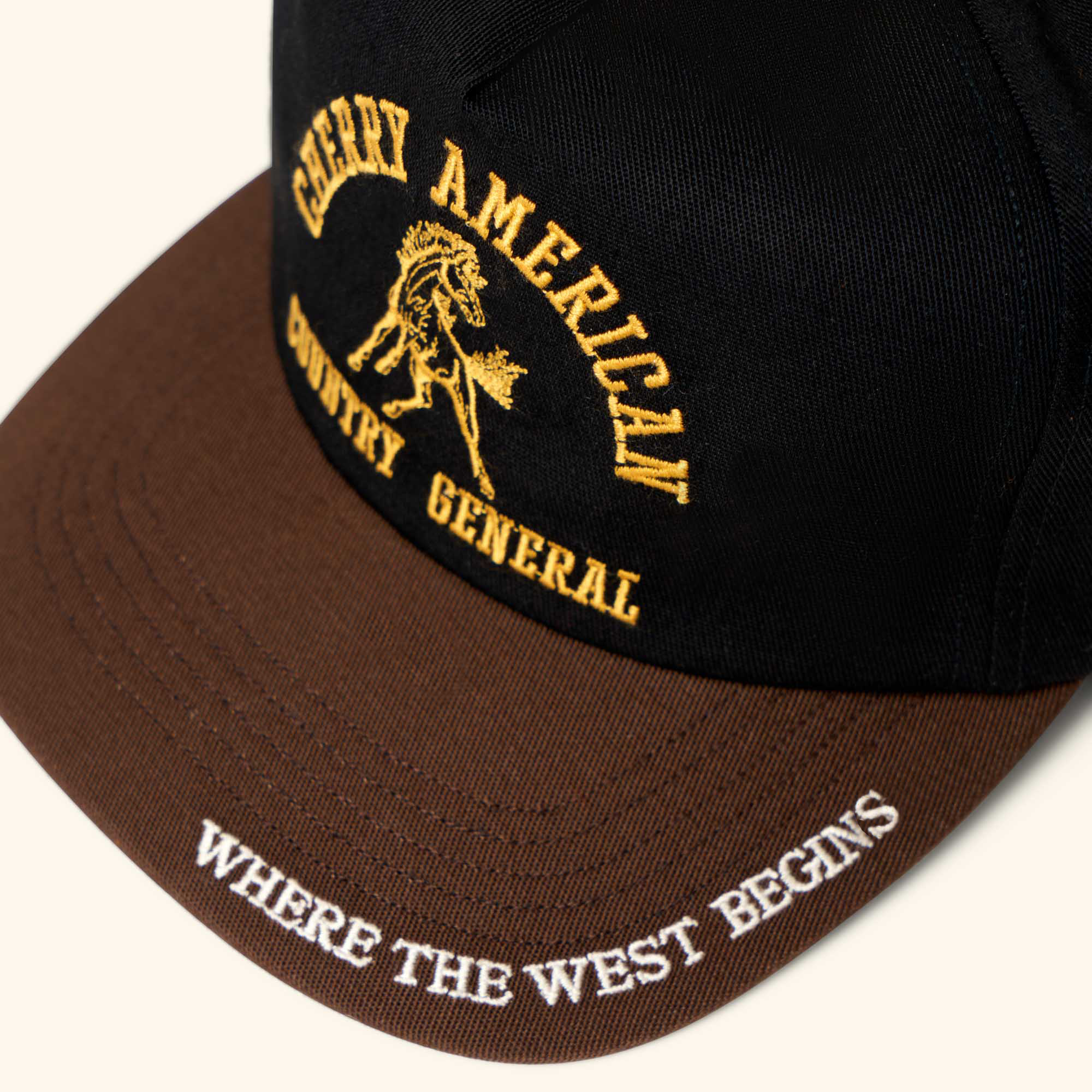Country General  5 Panel Hat (Black)
