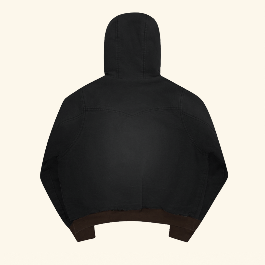 Hooded Work Jacket (Vintage Black) – CHERRY LA Hooded Work Jacket (Vintage Black) – CHERRY LA