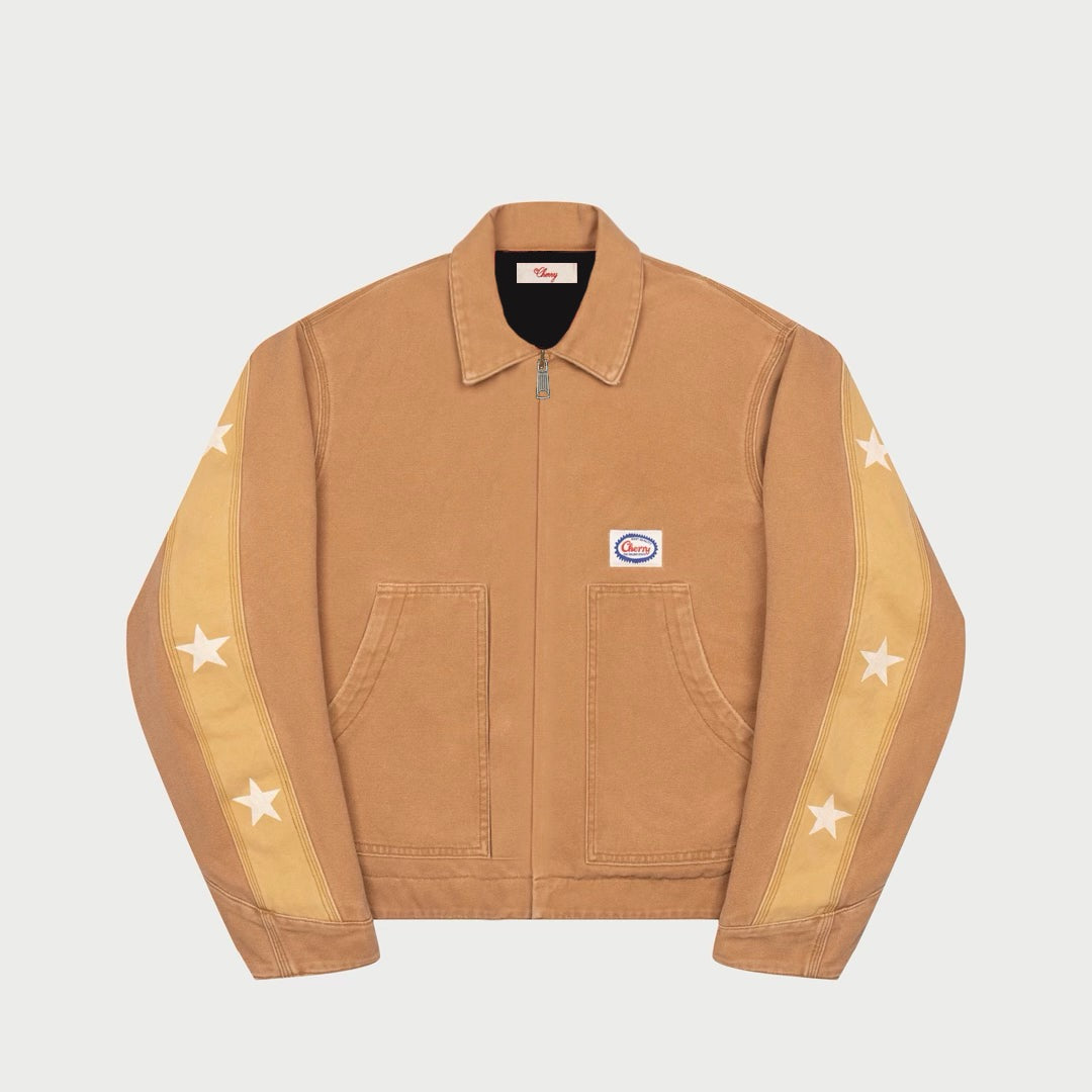 Star Quilted Work Jacket (Honey)