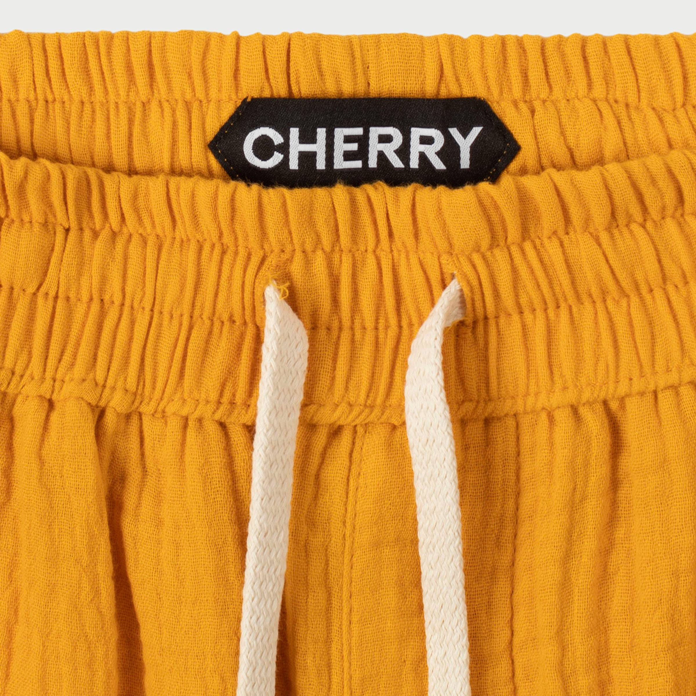 Embroidered Vacation Shorts (Gold)