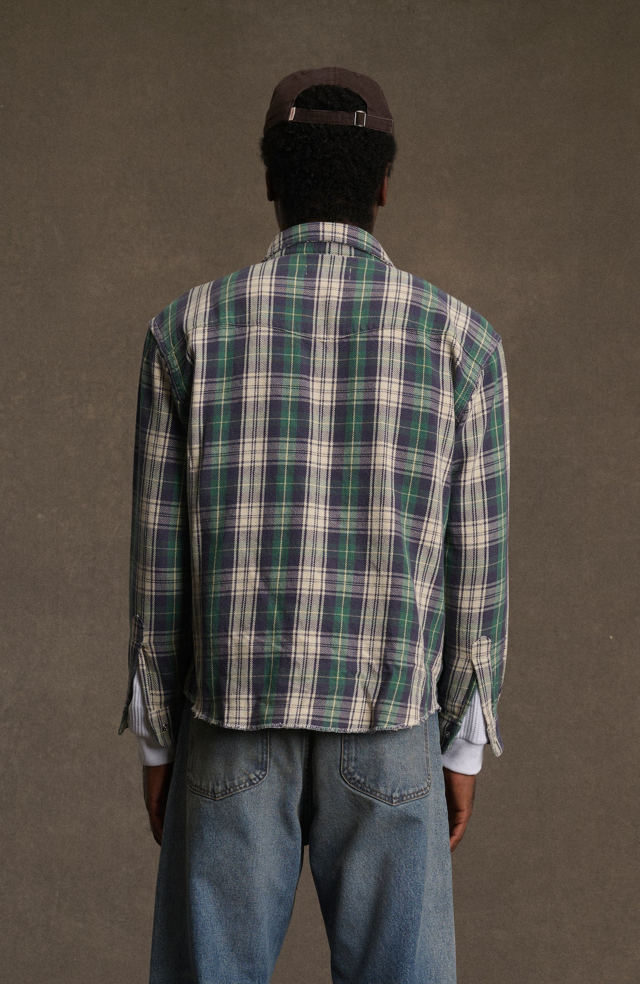 Plaid Western Shirt (Green)